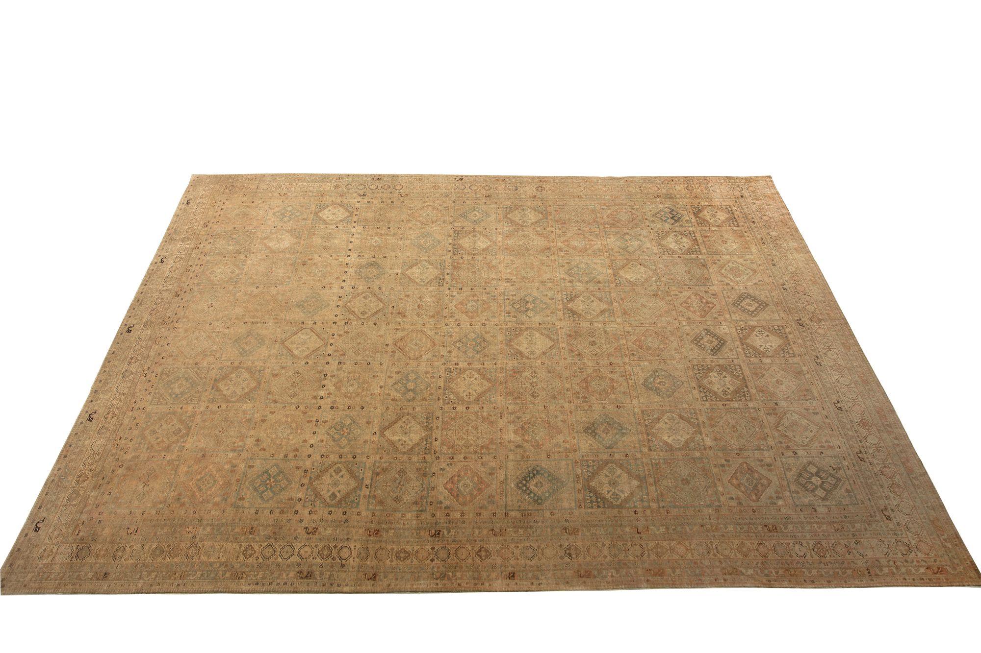 Iracheno Tappeto persiano Shiraz Over Size - Lana Marrone Taupe Design - 96802 in vendita