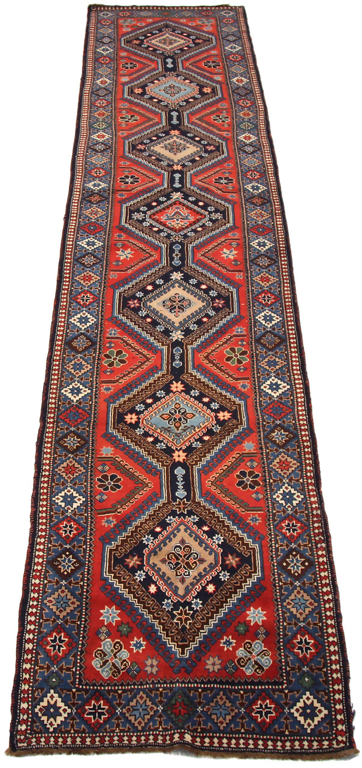 Discover the elegance of Persian Shiraz featuring Runner Rug in Circa 1910. Designed with Wool and BlueNavy BlueRed, this exclusive design is perfect for enhancing your space.