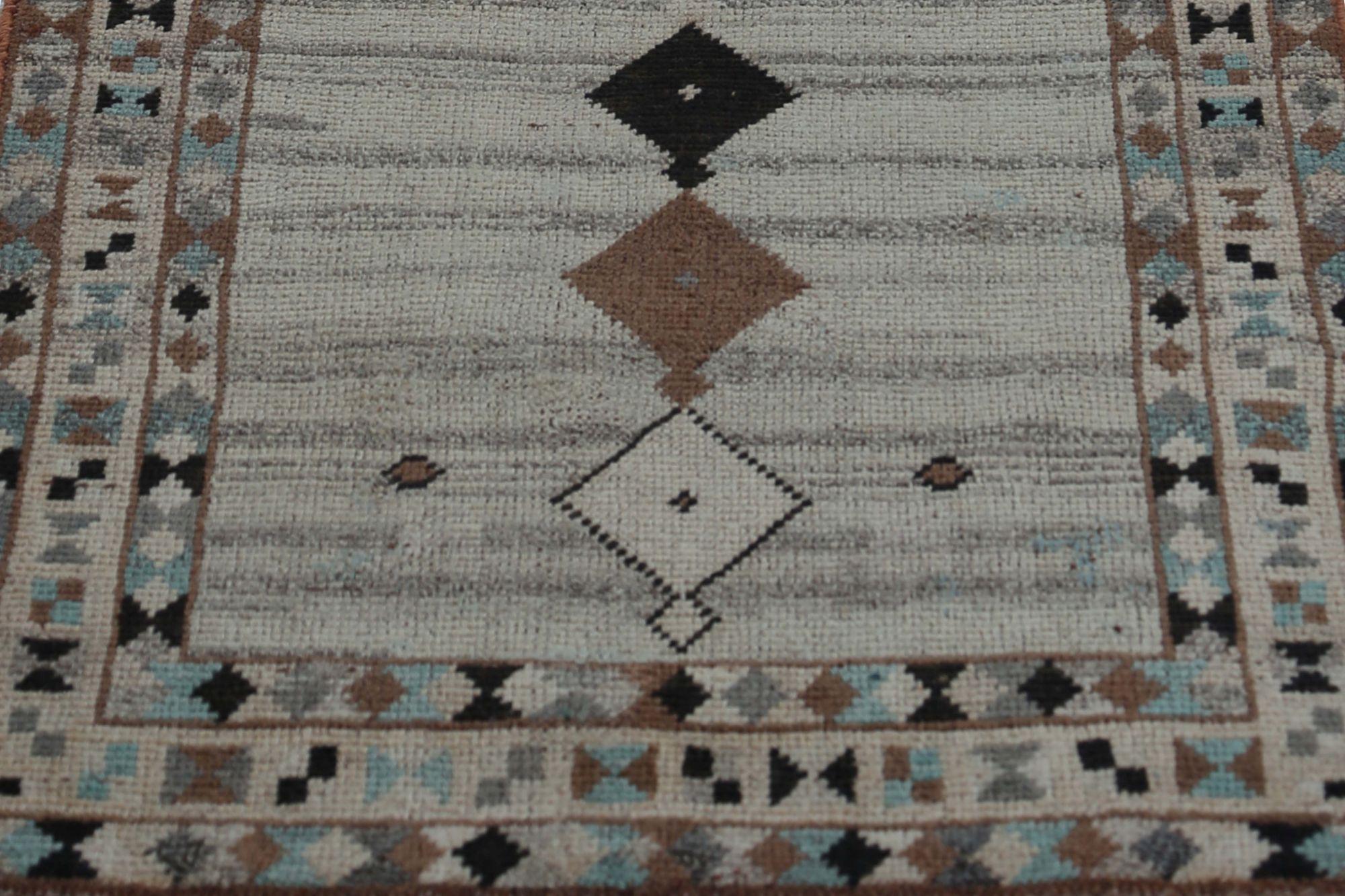 Iracheno Tappeto Runner Persiano Shiraz - Design Lana Avorio - 97100 in vendita