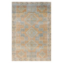 Tappeto persiano Shiraz Small Design 1910 circa - Lana blu avorio arancione - 99568