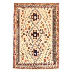 Tappeto persiano Shiraz Small Design, circa 1910 - Lana e avorio - 10399
