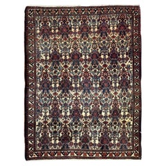 Persian Shiraz Small Rug - Wool Blue Ivory Red 71562