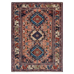 Persian Shiraz Small Rug - Wool Orange Design - 96701