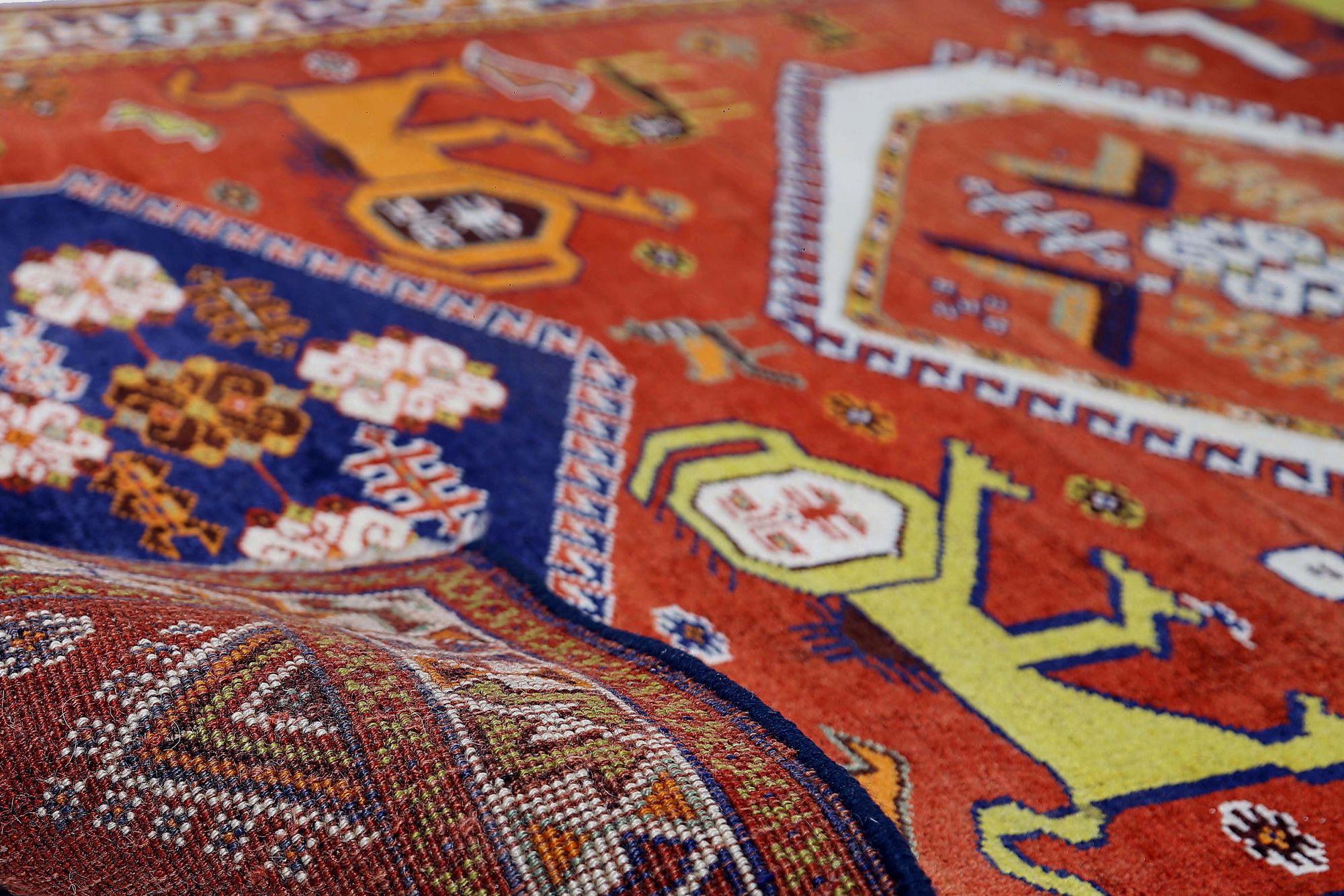 Discover the elegance of Persian Shiraz featuring Small Rug in Circa 1910. Designed with Wool and Red, this exclusive design is perfect for enhancing your space.