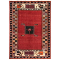 Tappeto persiano Shiraz Small - Disegno rosso lana - 97095