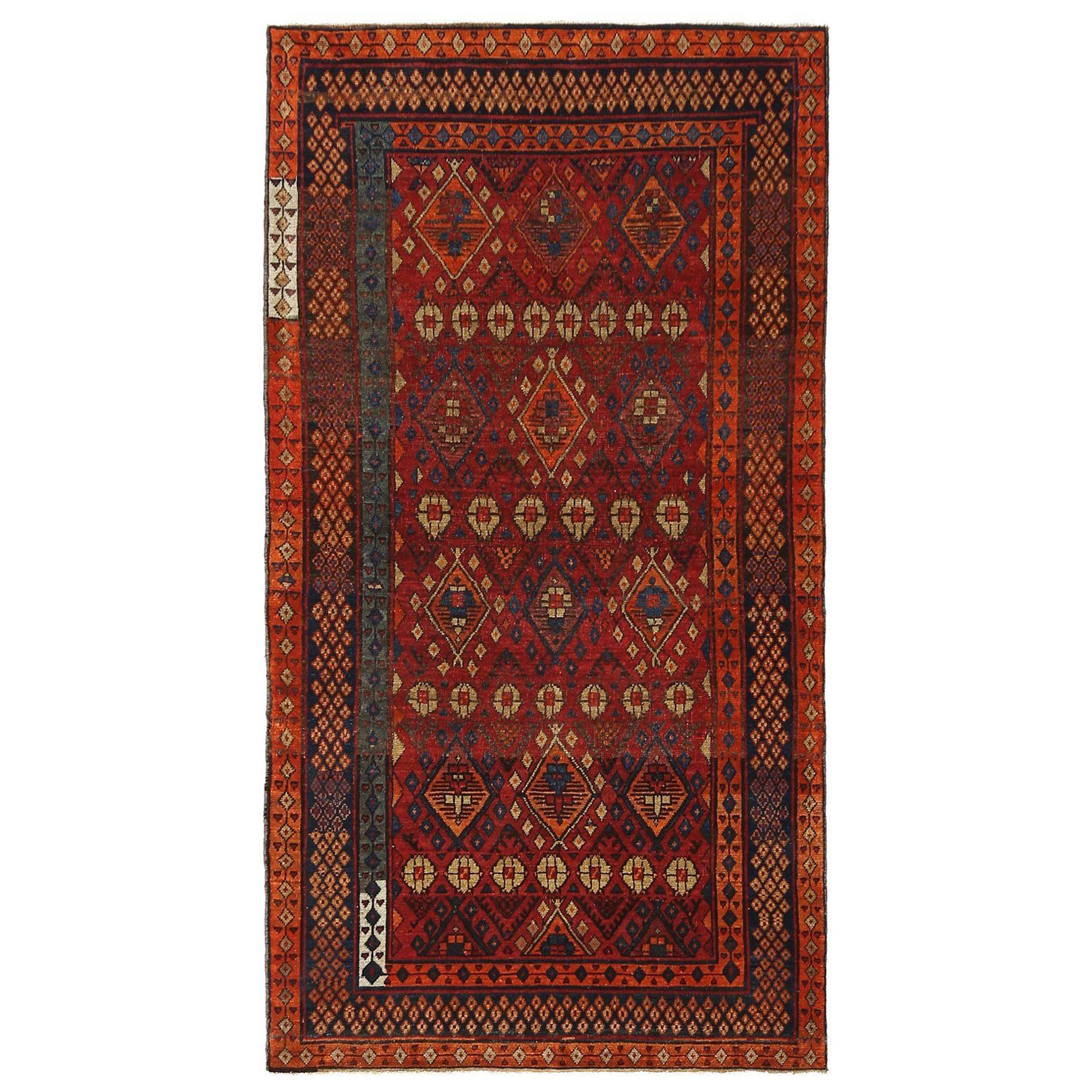Tappeto persiano Shiraz Small - Disegno rosso lana - 97107