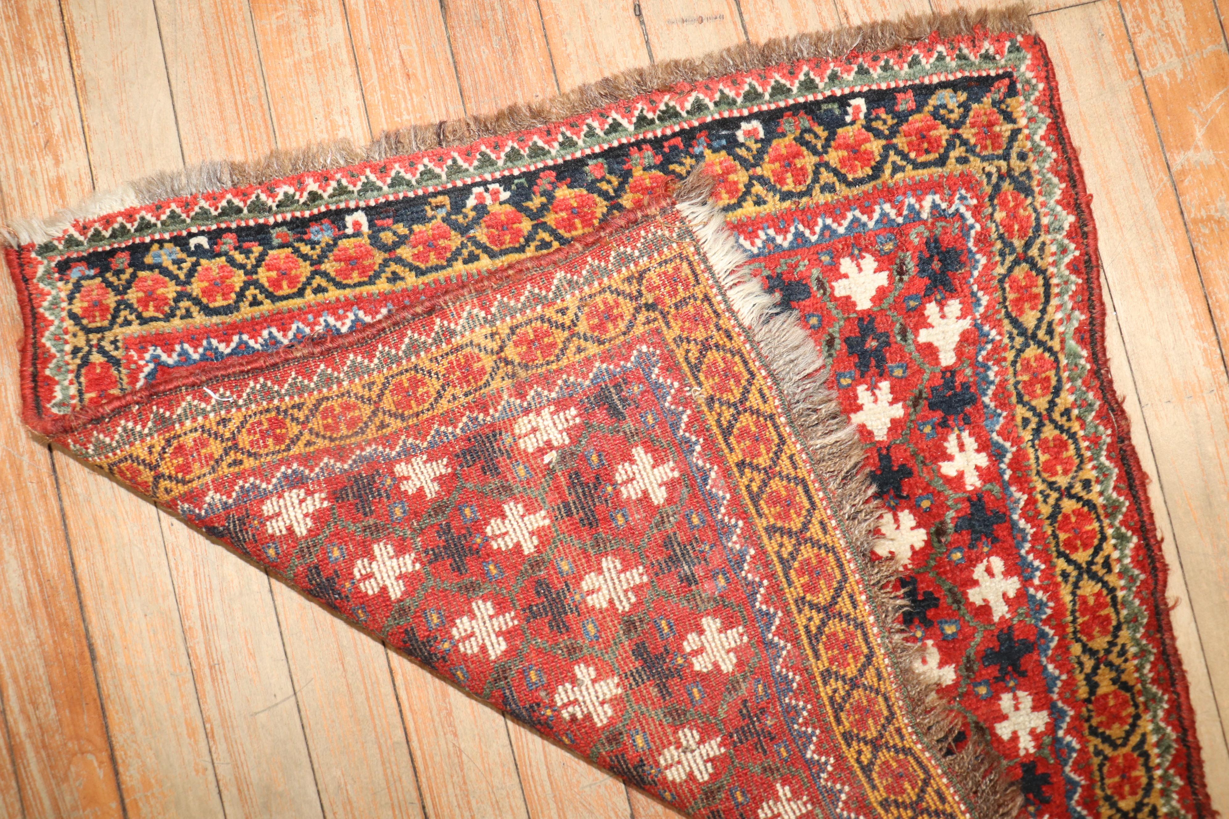 20th Century Zabihi Collection Persian Shiraz Throw Antique Rug For Sale