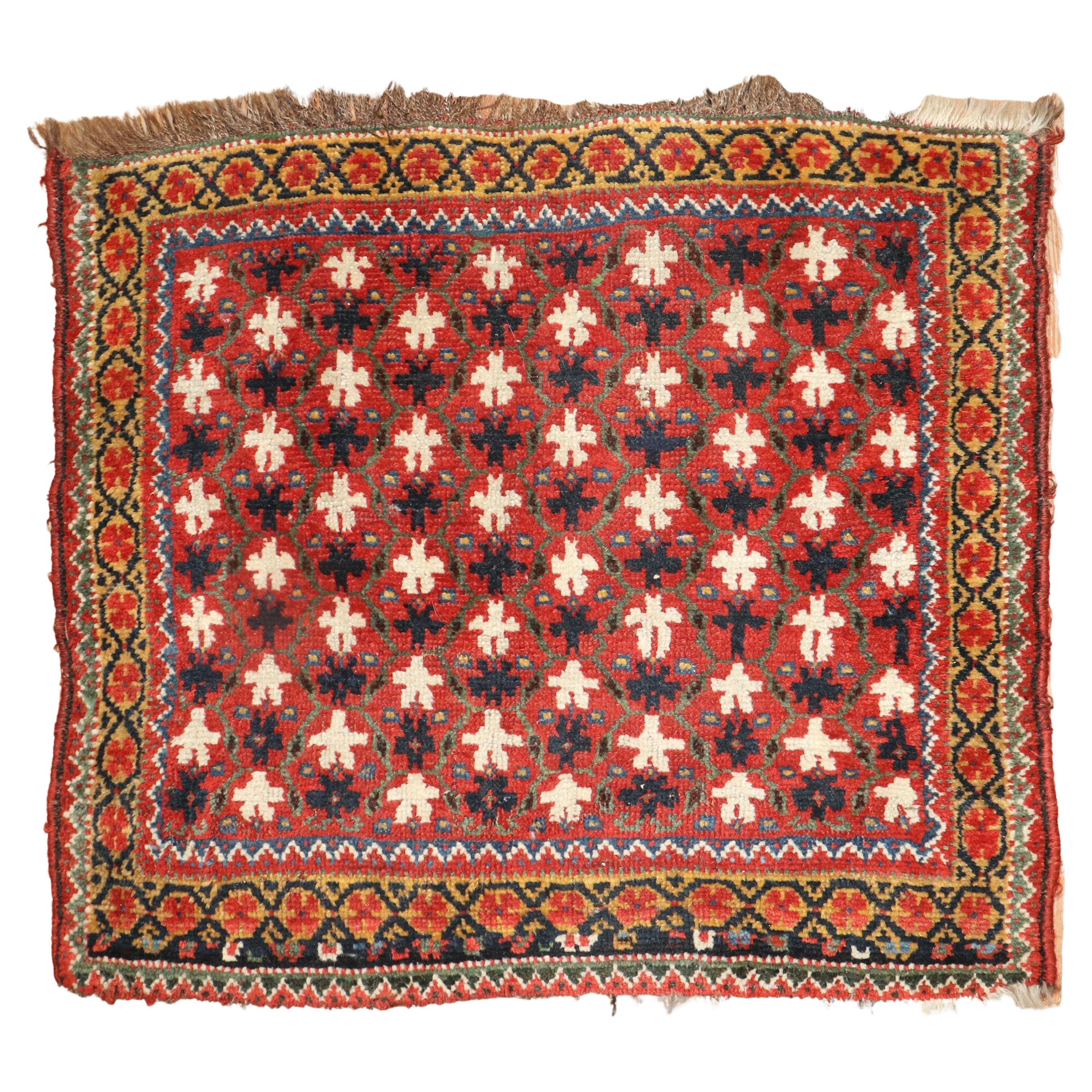 Zabihi Collection Persian Shiraz Throw Antique Rug For Sale