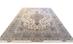 Persian Silk Hand Knotted Medallion Floral Tabriz Rug 60 Raj