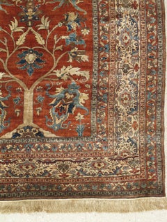 Persian Silk Heriz Carpet, circa 1870