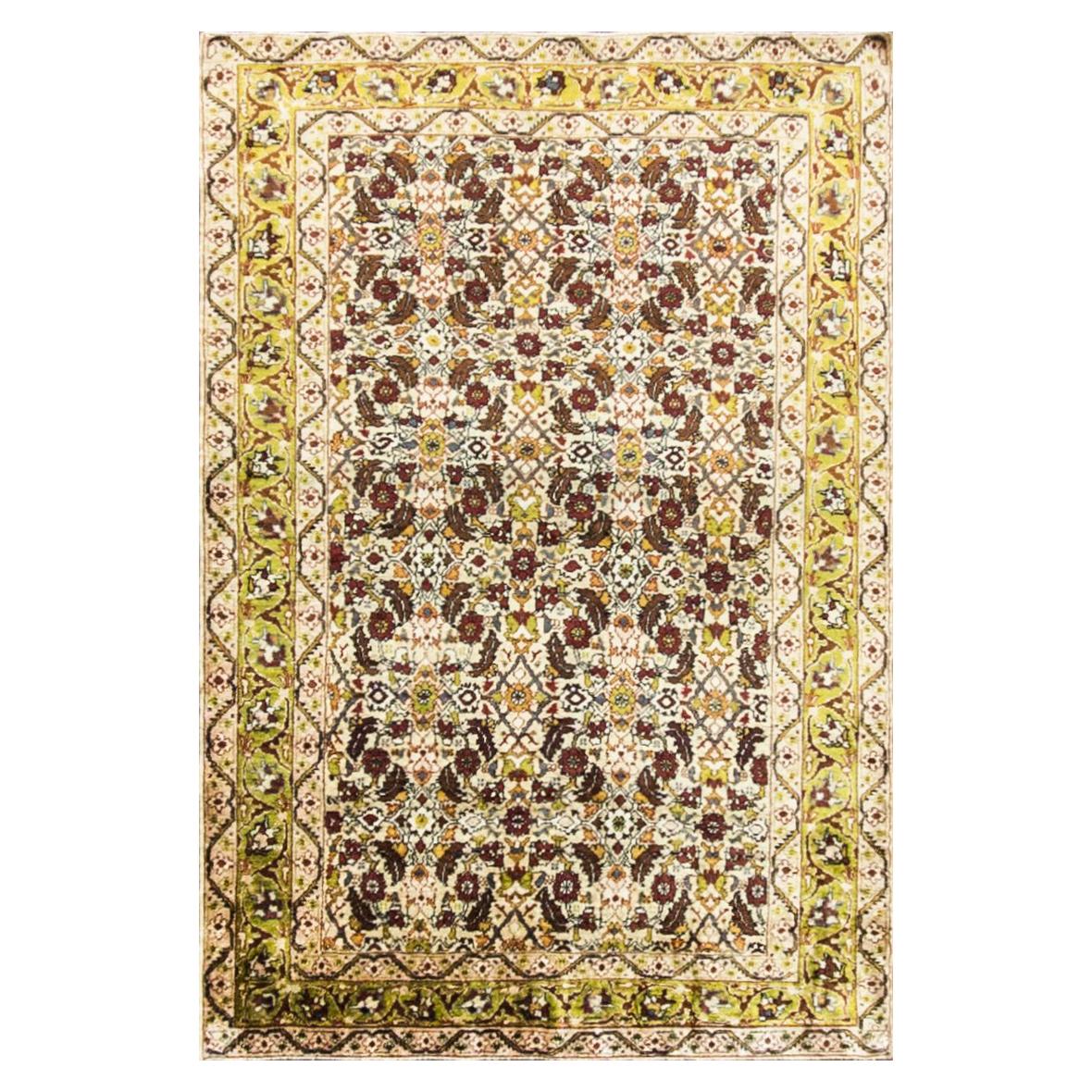Antique Turkish Silk Rug For Sale