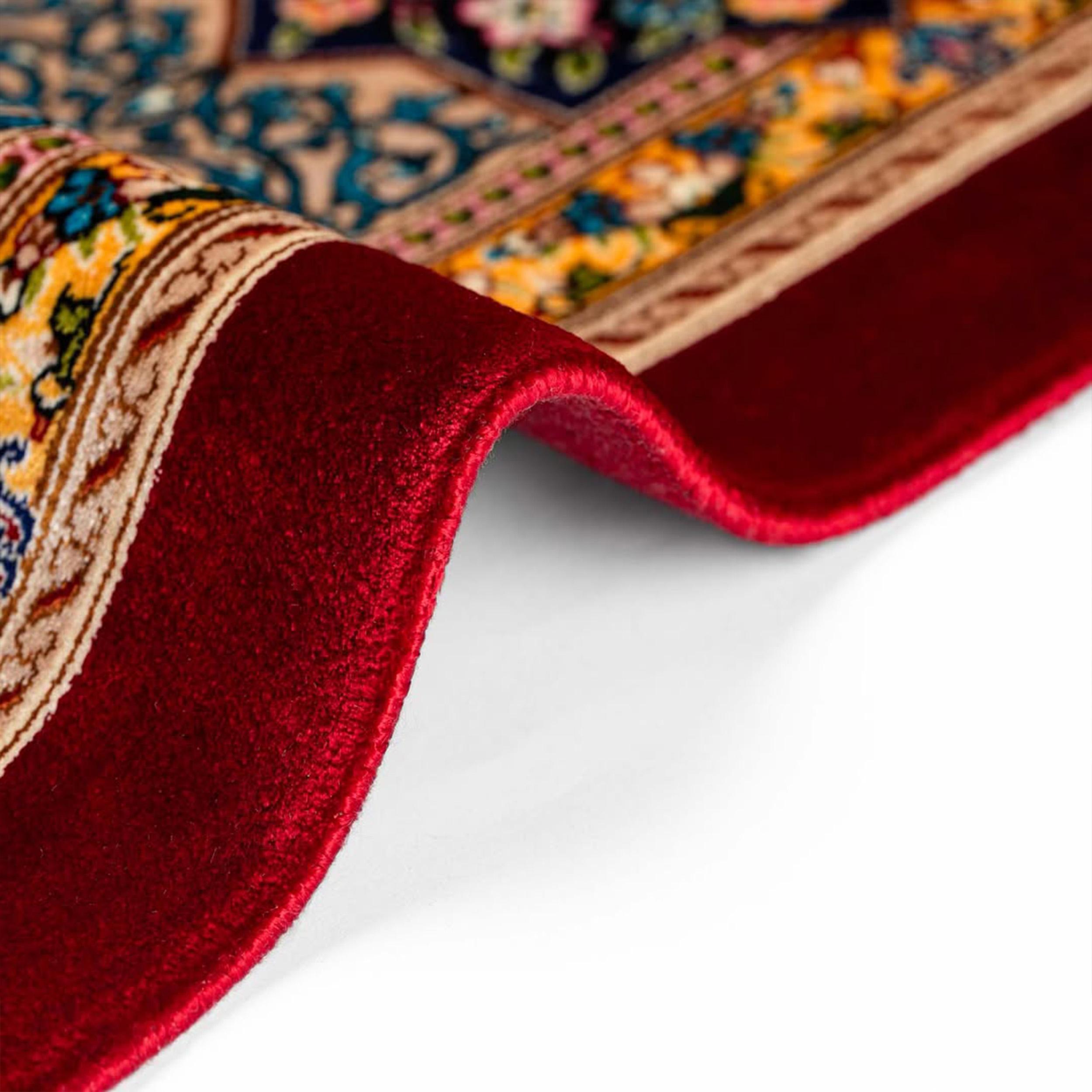 Modern Persian Silk Carpet in 17th Century Bagh-e Shah Garden Design, Kashan en vente 3