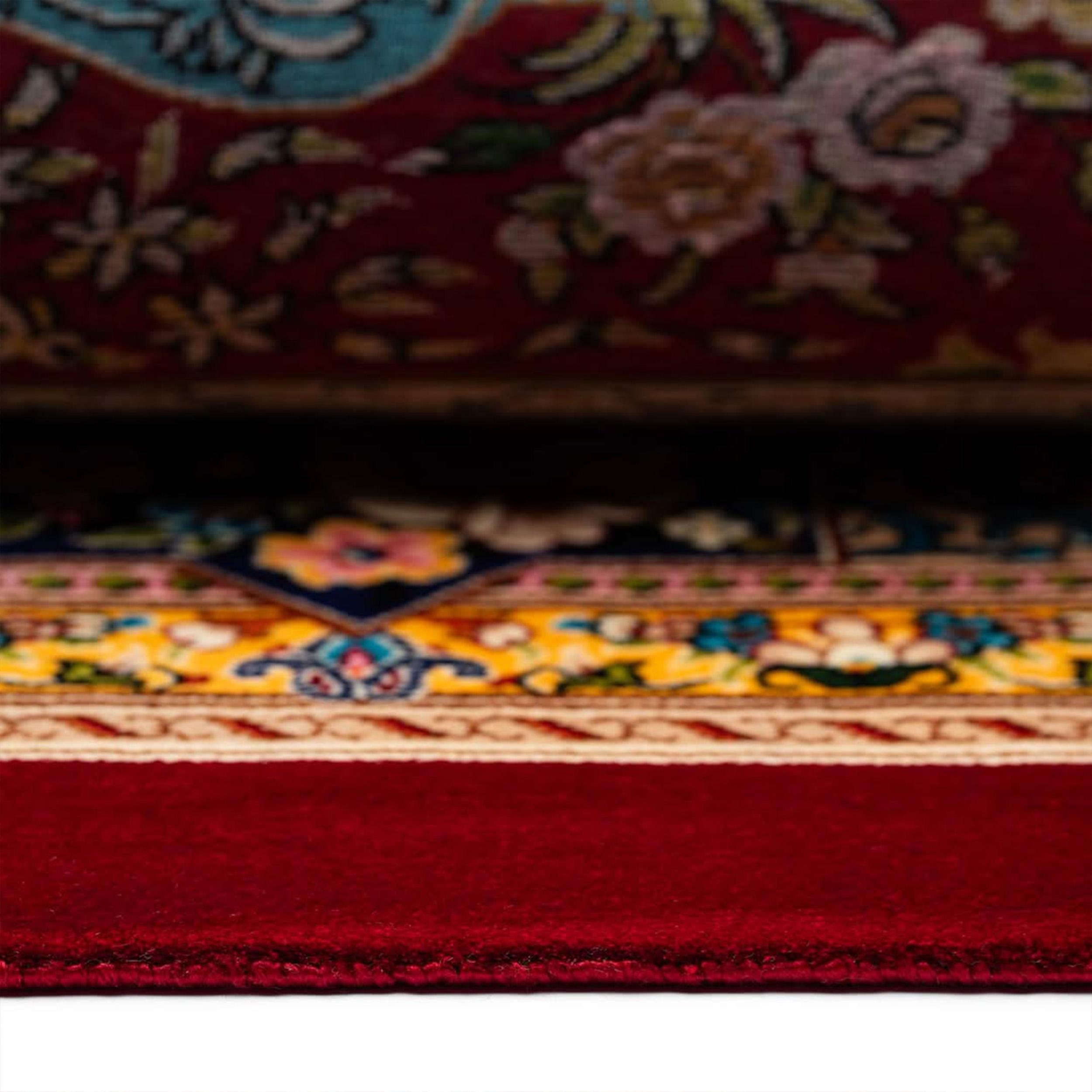 Modern Persian Silk Carpet in 17th Century Bagh-e Shah Garden Design, Kashan en vente 2
