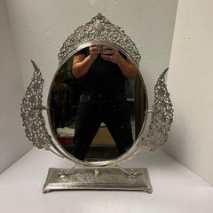 Persian Silver Table Mirror