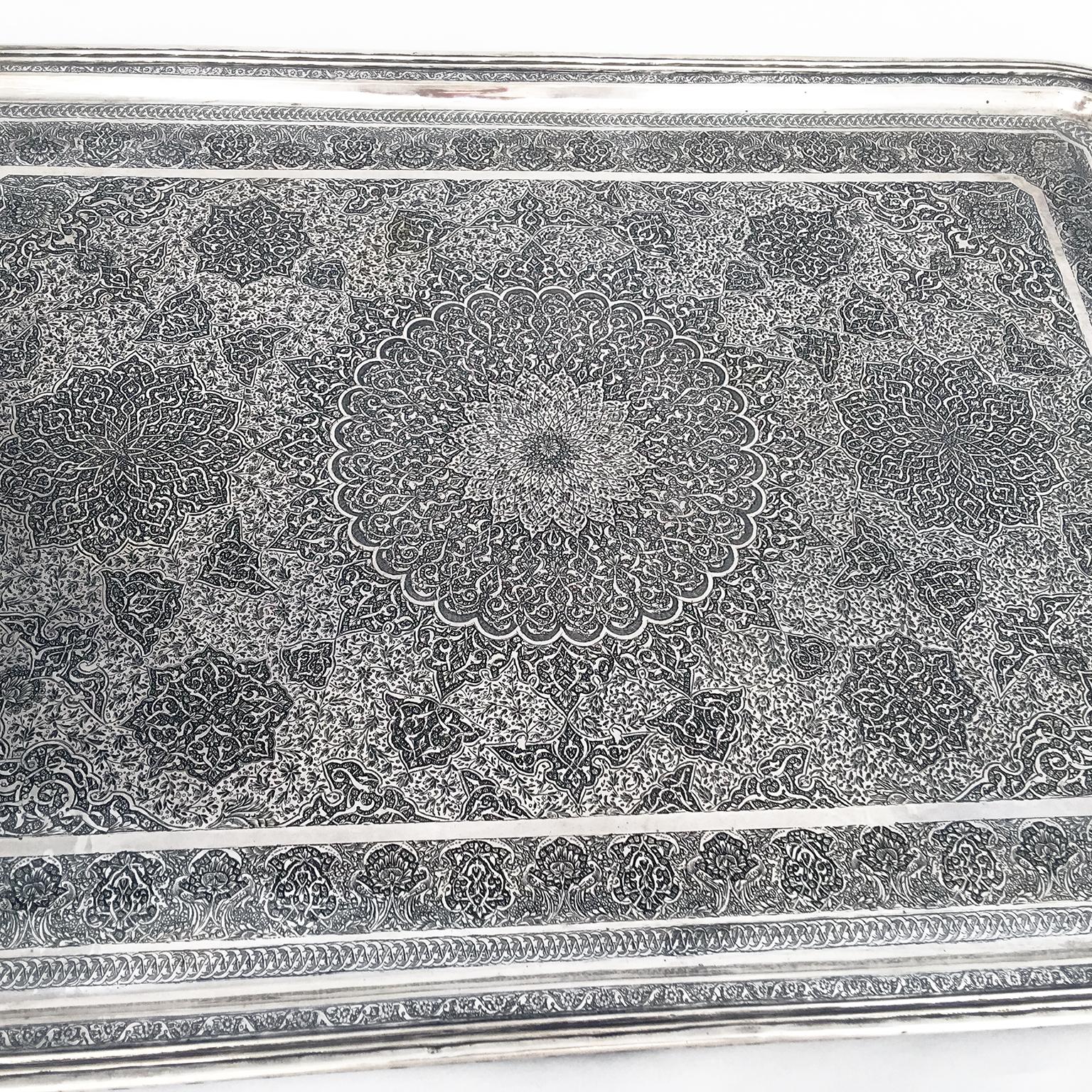 Islamic Persian Silver Tray