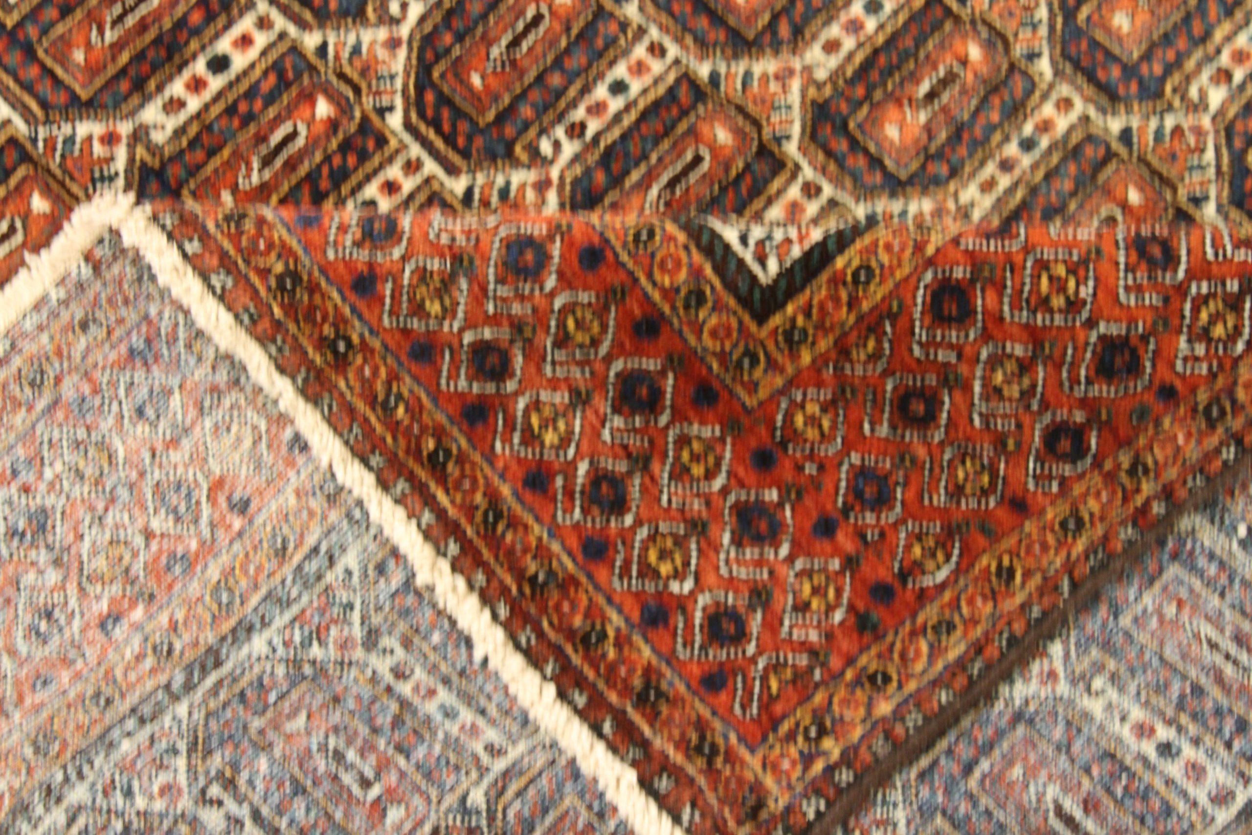 Persischer Sirjan Kleiner Teppich - Wolle Elfenbeinrot 10503 (Asiatisch) im Angebot