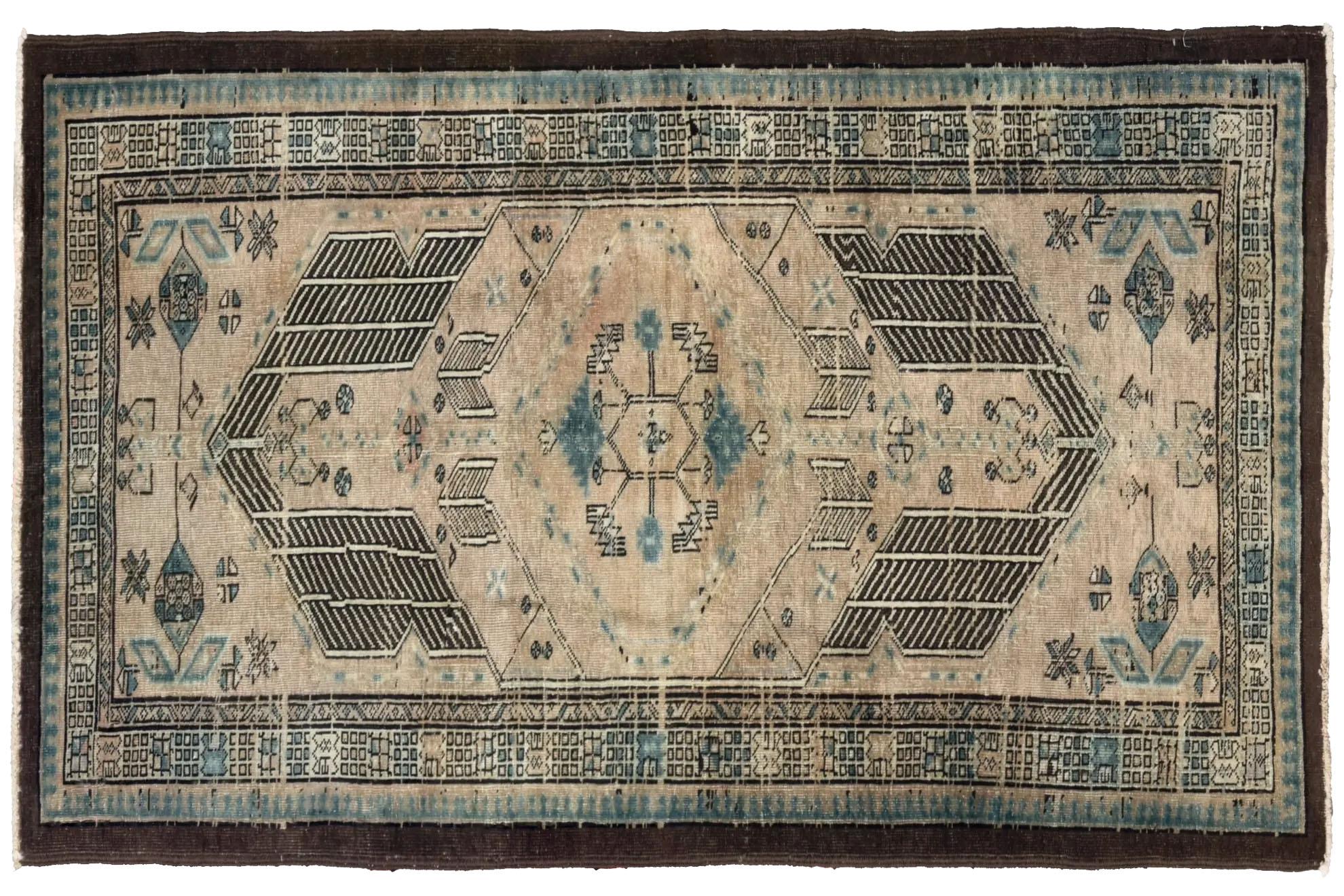 Tribale Tappeto persiano di piccole dimensioni (44 x 85) - Sarab Design in vendita