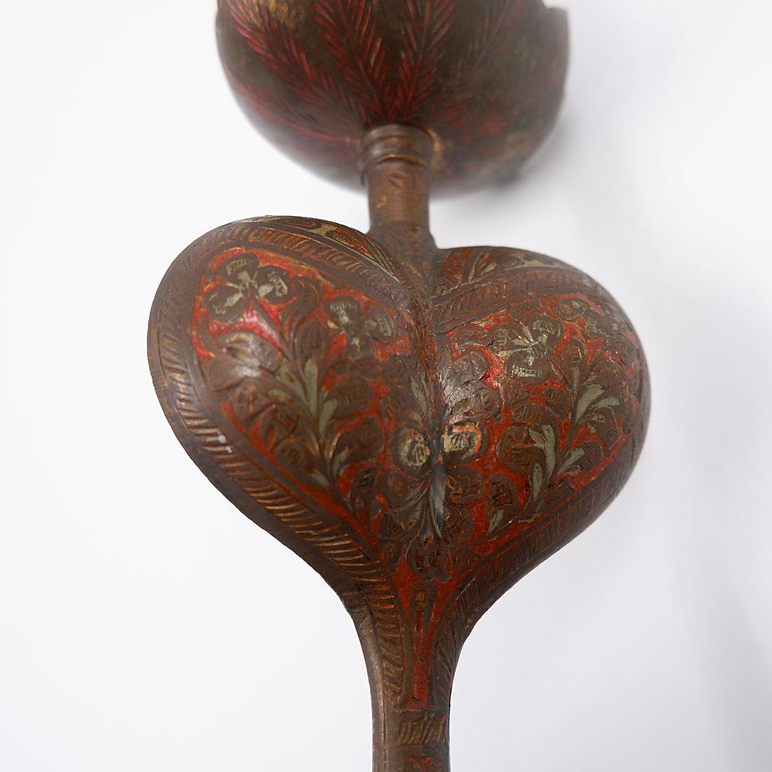 Persian Style Brass Cobra Snake Candlestick - 20th For Sale 3