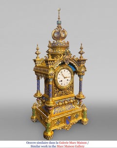 Persian-style double-sided clock and garnitures, Charles Stanislas MATIFAT