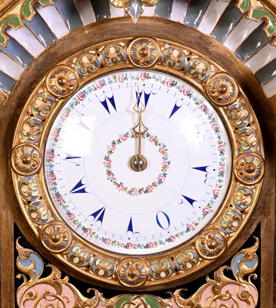 Bronze Persian-style double-sided clock and garnitures, Charles Stanislas MATIFAT For Sale