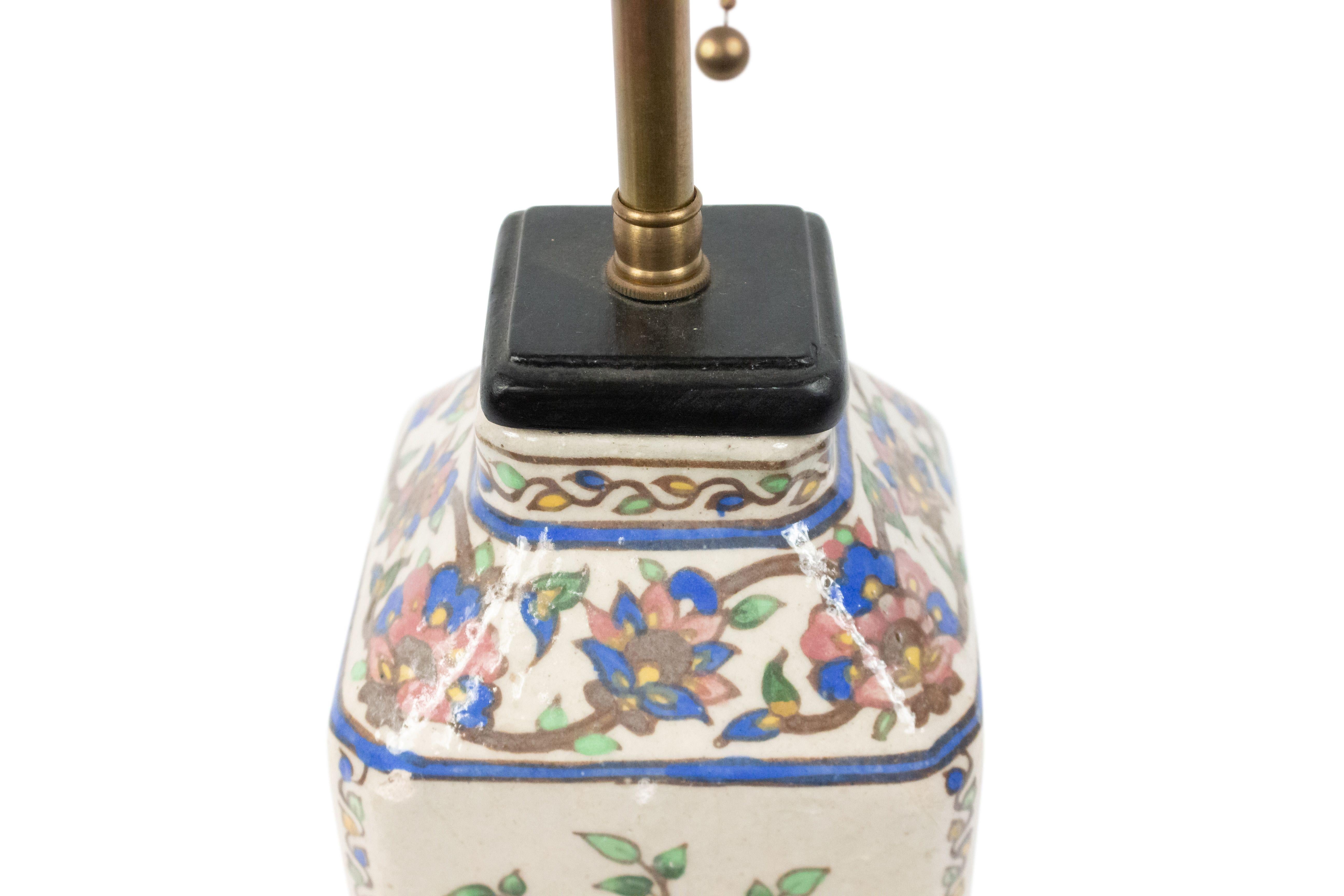 19th Century Persian Style Earthenware Vase Table Lamps For Sale