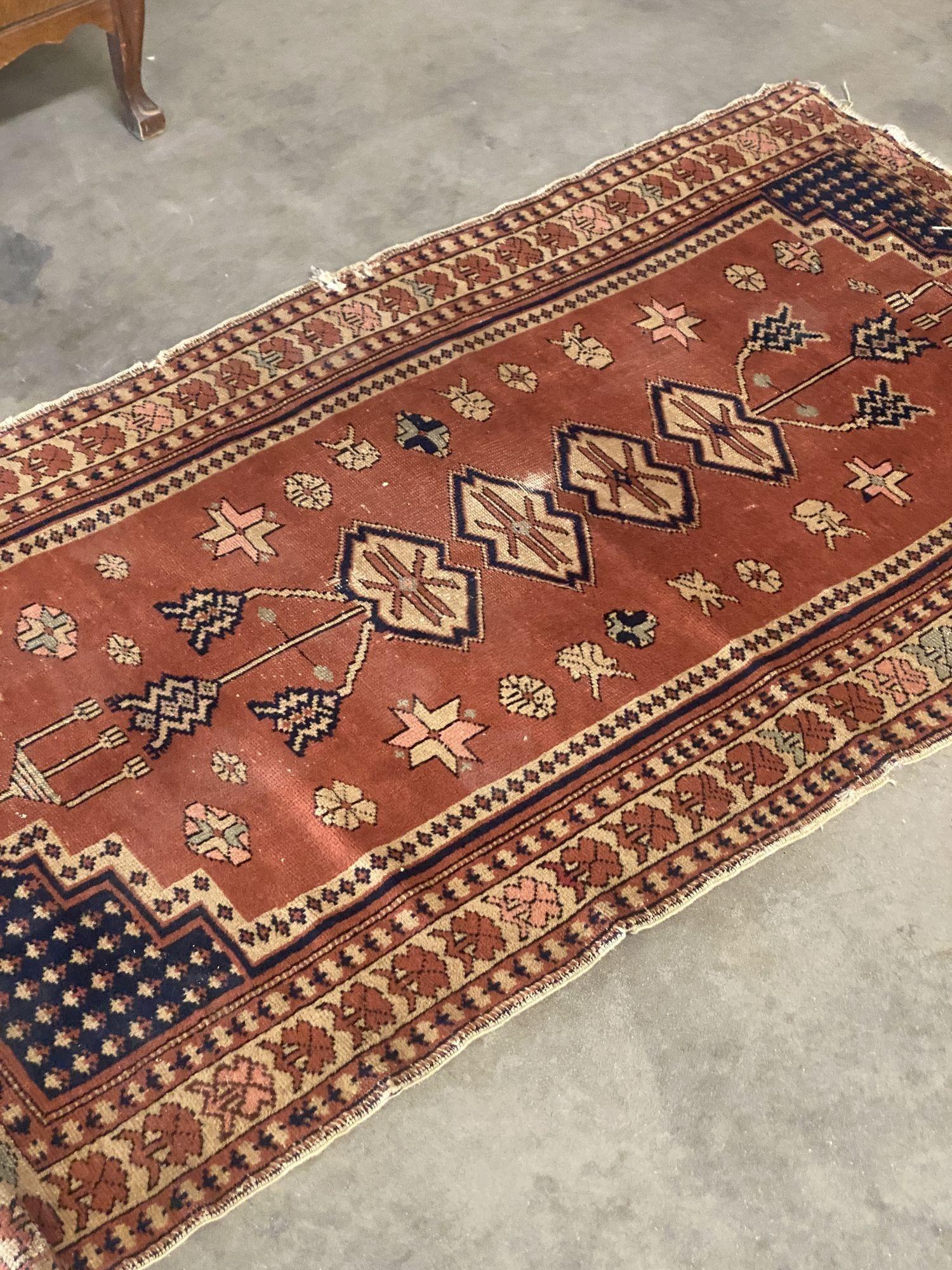 Persian Style Runner Silk 1930s Rug Runner For Sale 1