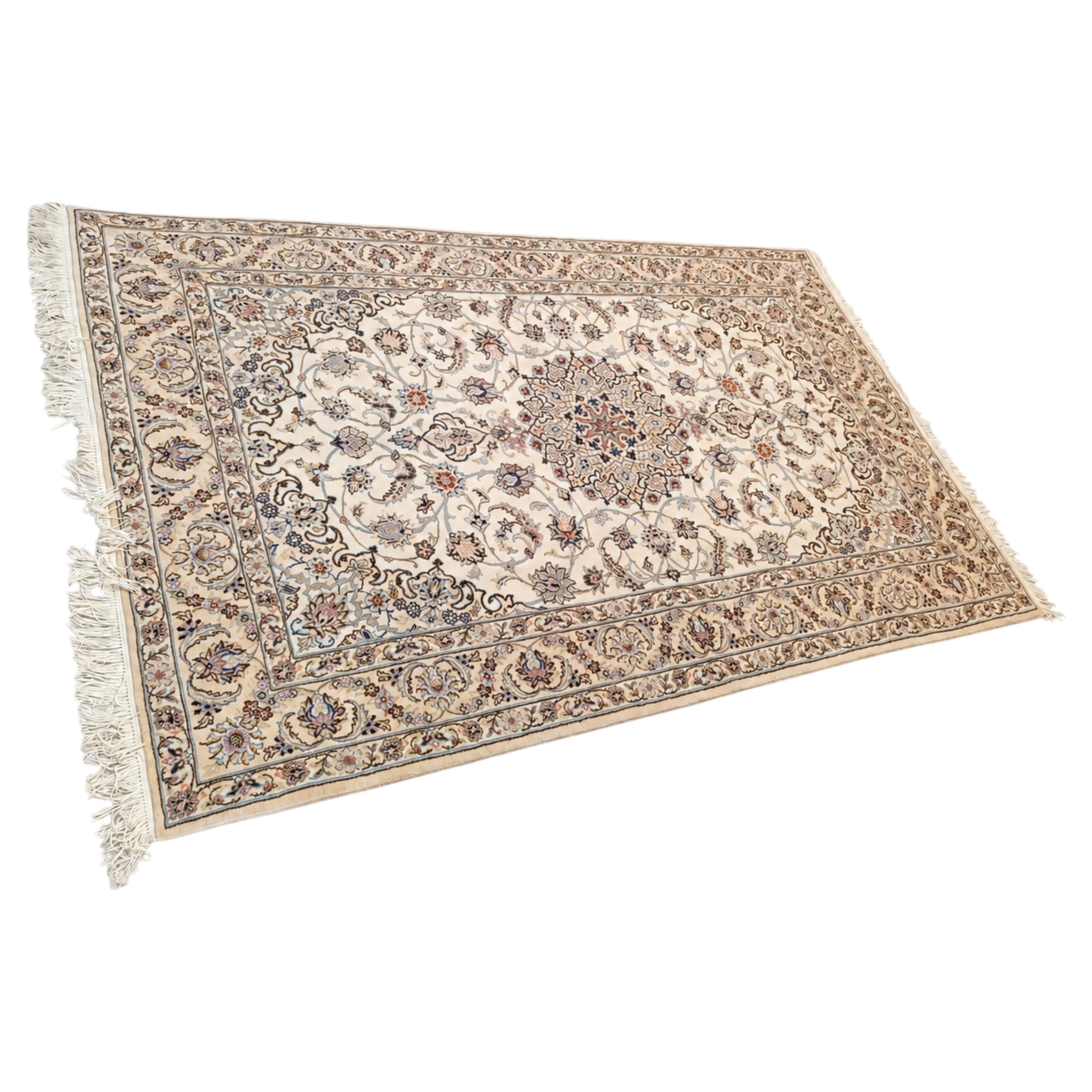 Persian Style Tabriz-Style Floral Rug, 62.2 x 99.6 in For Sale