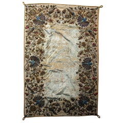 Persian Style Velvet and Silk Embroidered Panel, circa 1900