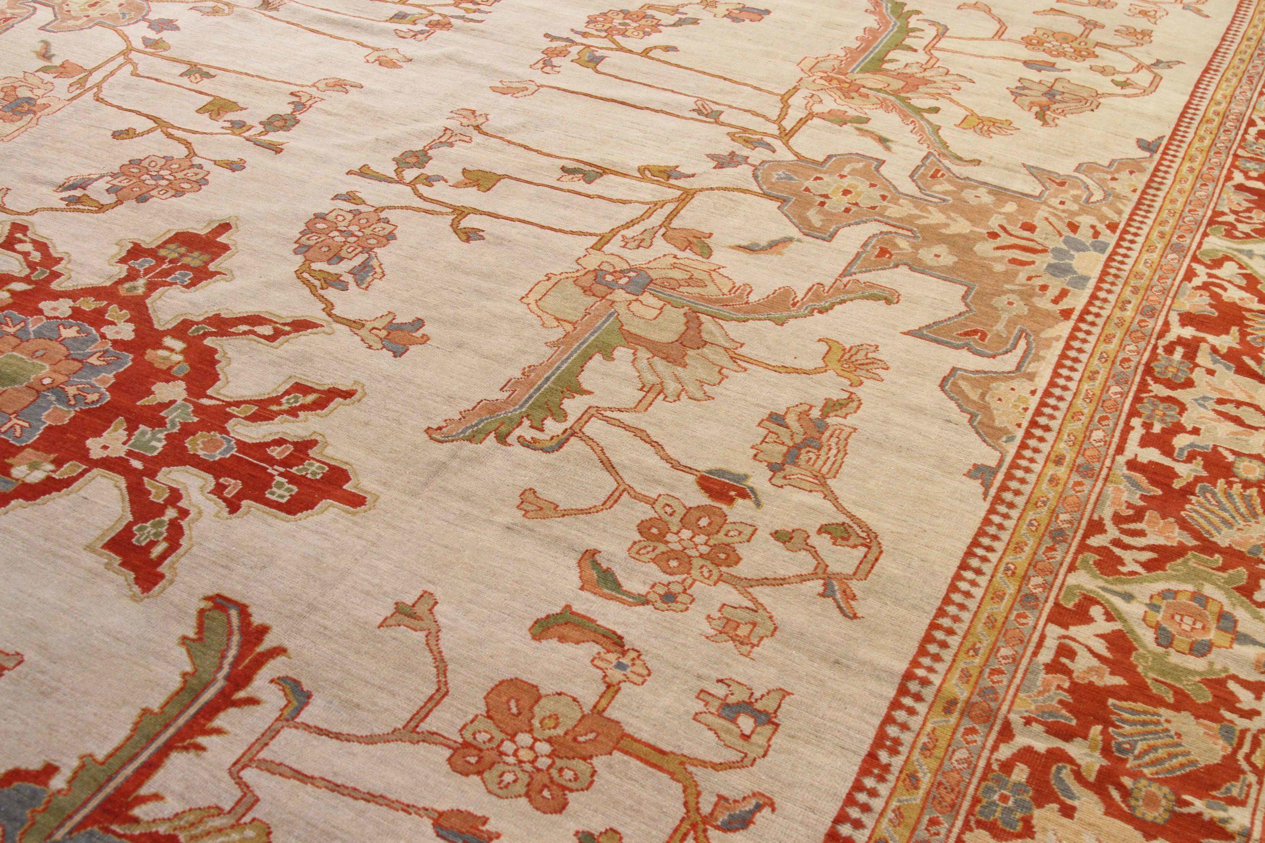 Persiano Tappeti persiani Sultanabad Rugs, circa 1880 - 11202 in vendita