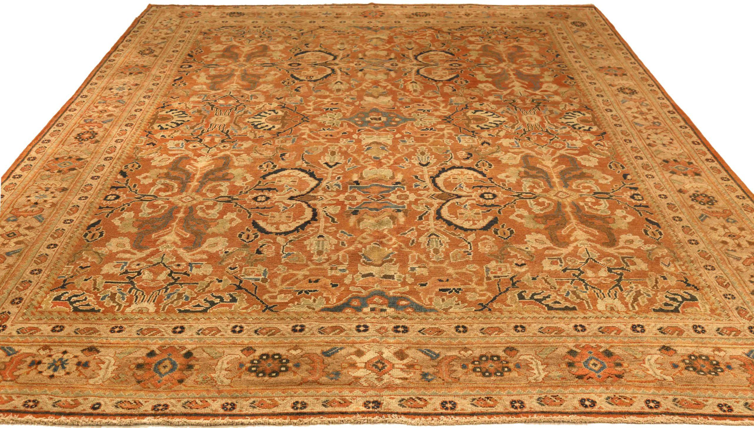 Descubre la elegancia de las alfombras persas Sultanabad Rugs de Circa 1880. Diseñado con lana y azul-marfil-naranja, este diseño exclusivo es perfecto para realzar tu espacio.