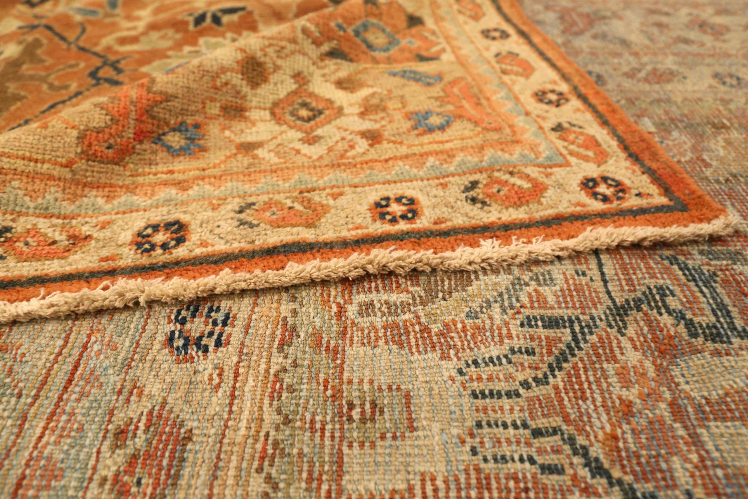 Alfombras Persas Sultanabad Rugs - Lana Azul Marfil Naranja 73128 en Excelente estado para la venta en Dallas, TX