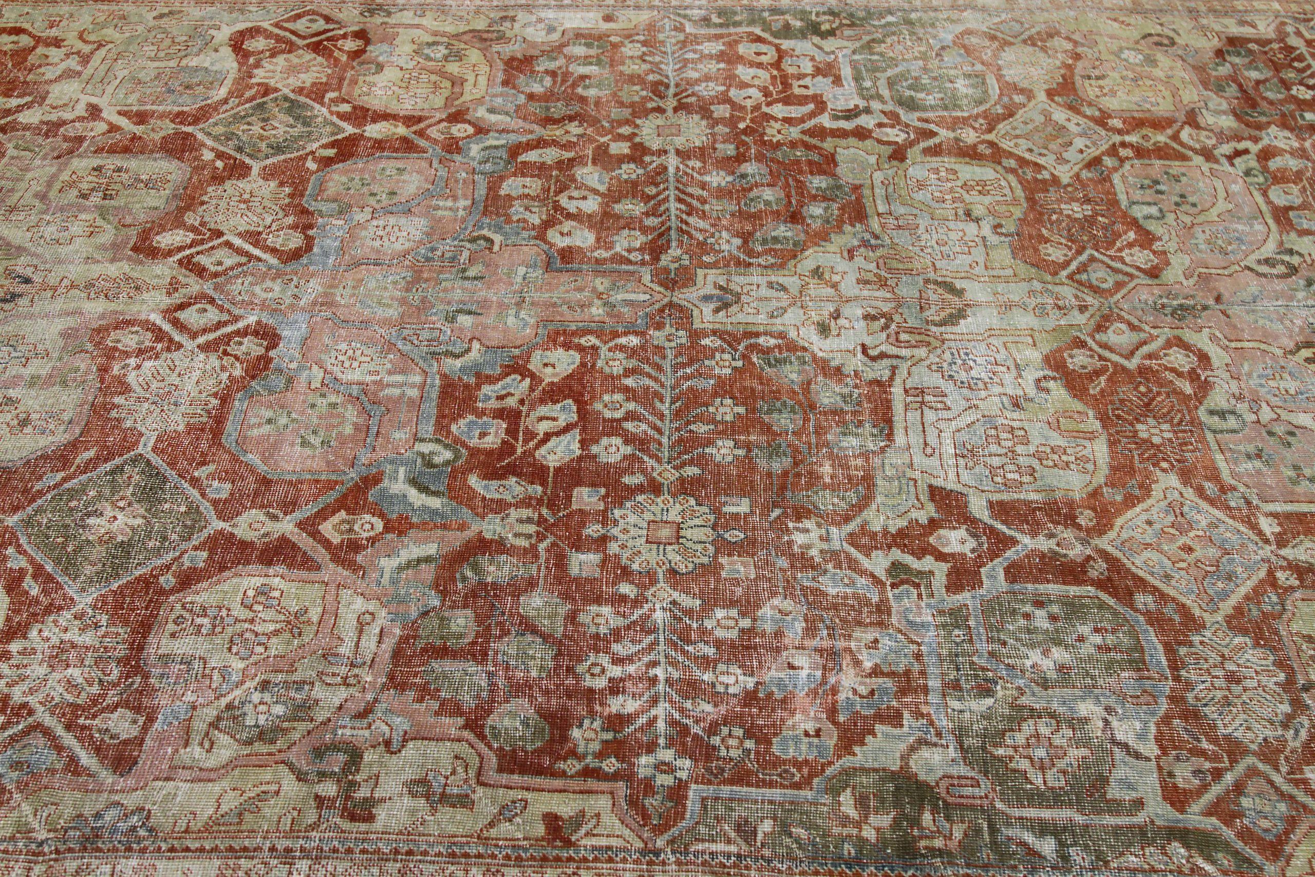 Persische Sultanabad-Teppiche - Wolle Blau Elfenbein Rot Design - 89722 (Asiatisch) im Angebot