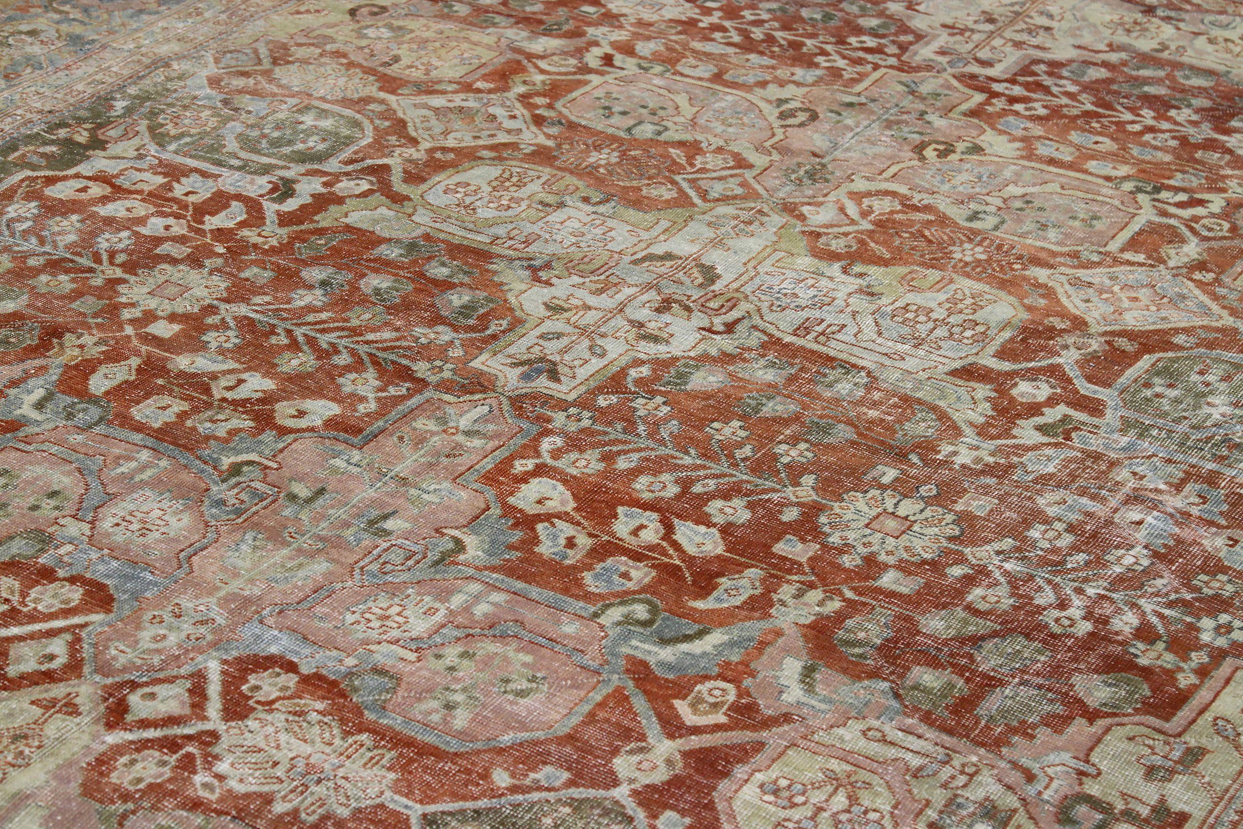Persische Sultanabad-Teppiche - Wolle Blau Elfenbein Rot Design - 89722 im Zustand „Hervorragend“ im Angebot in Dallas, TX