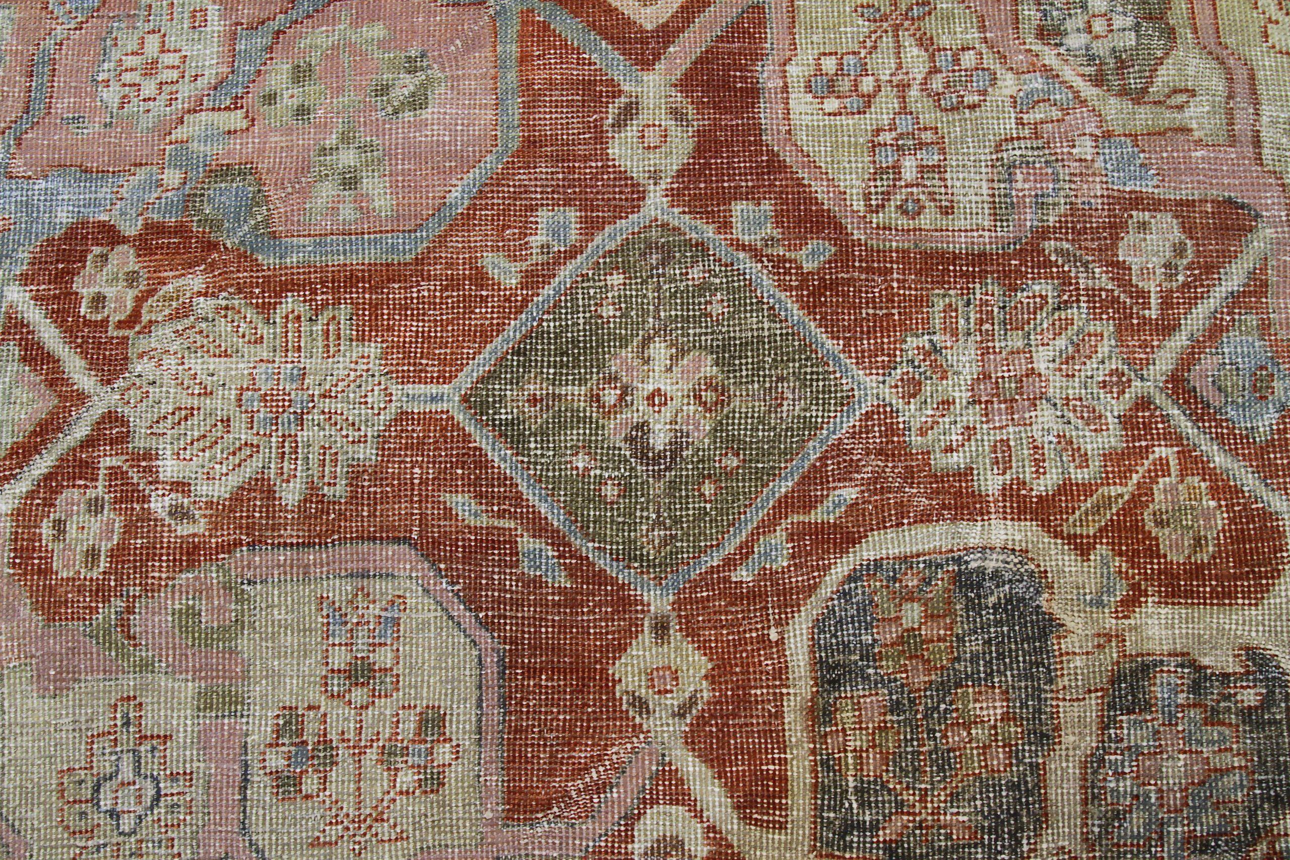 Persische Sultanabad-Teppiche - Wolle Blau Elfenbein Rot Design - 89722 (20. Jahrhundert) im Angebot