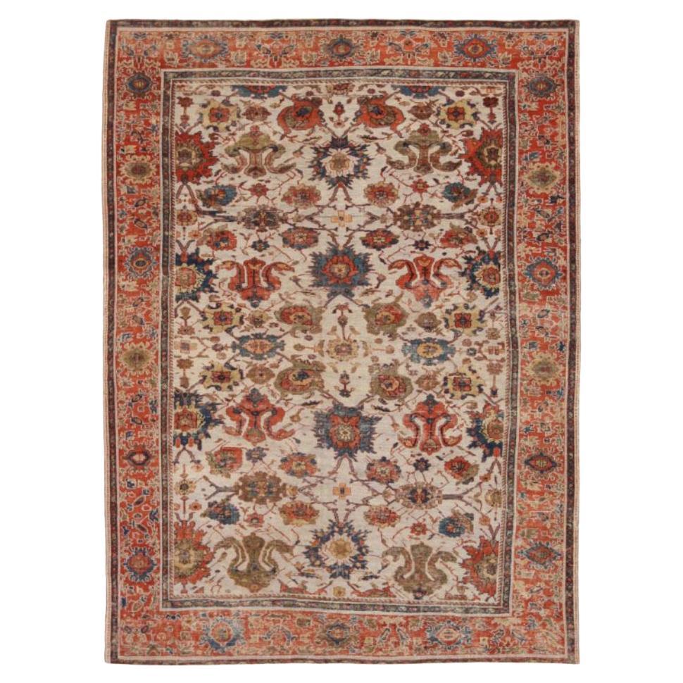 Persische Sultanabad-Teppiche Circa 1880 - Wolle Blau Elfenbein Rot Design - 91756