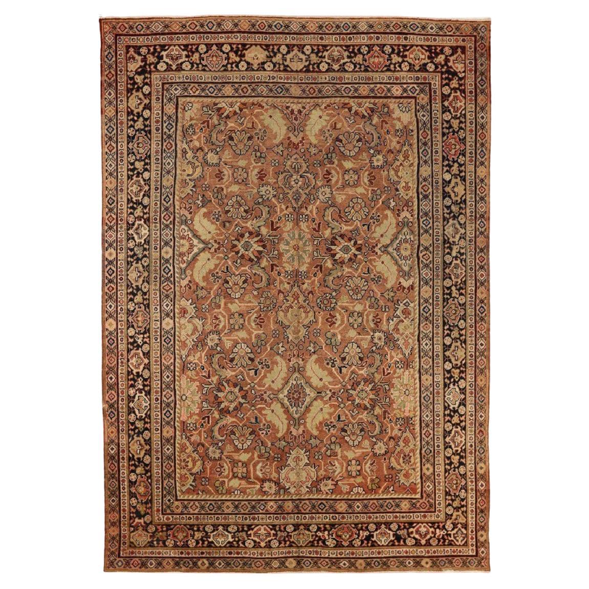 Persische Sultanabad Teppiche - Wolle Braun Elfenbein Rot 71045