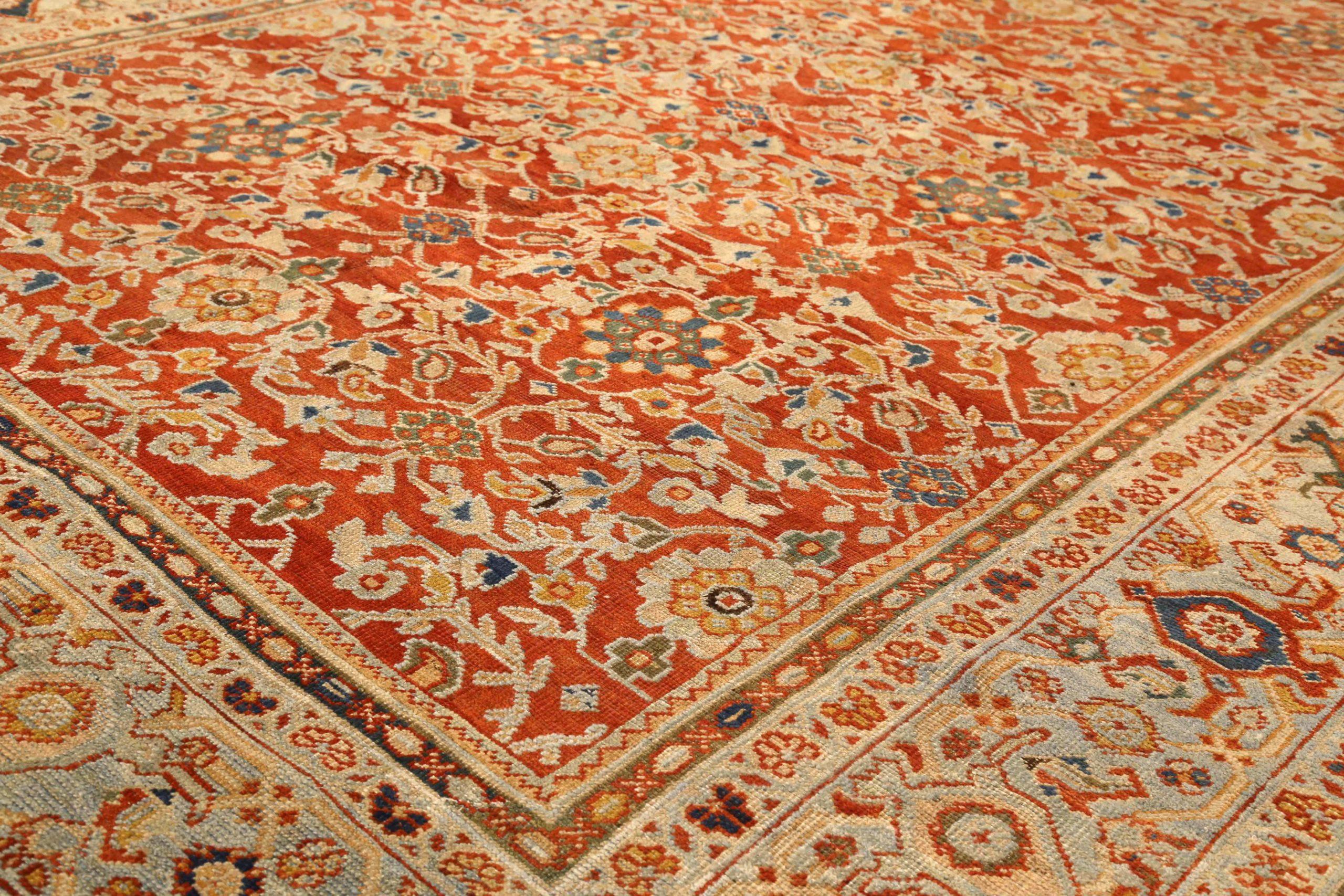 Persische Sultanabad Teppiche - Wolle Braun Elfenbein Rot 73934 (Asiatisch) im Angebot