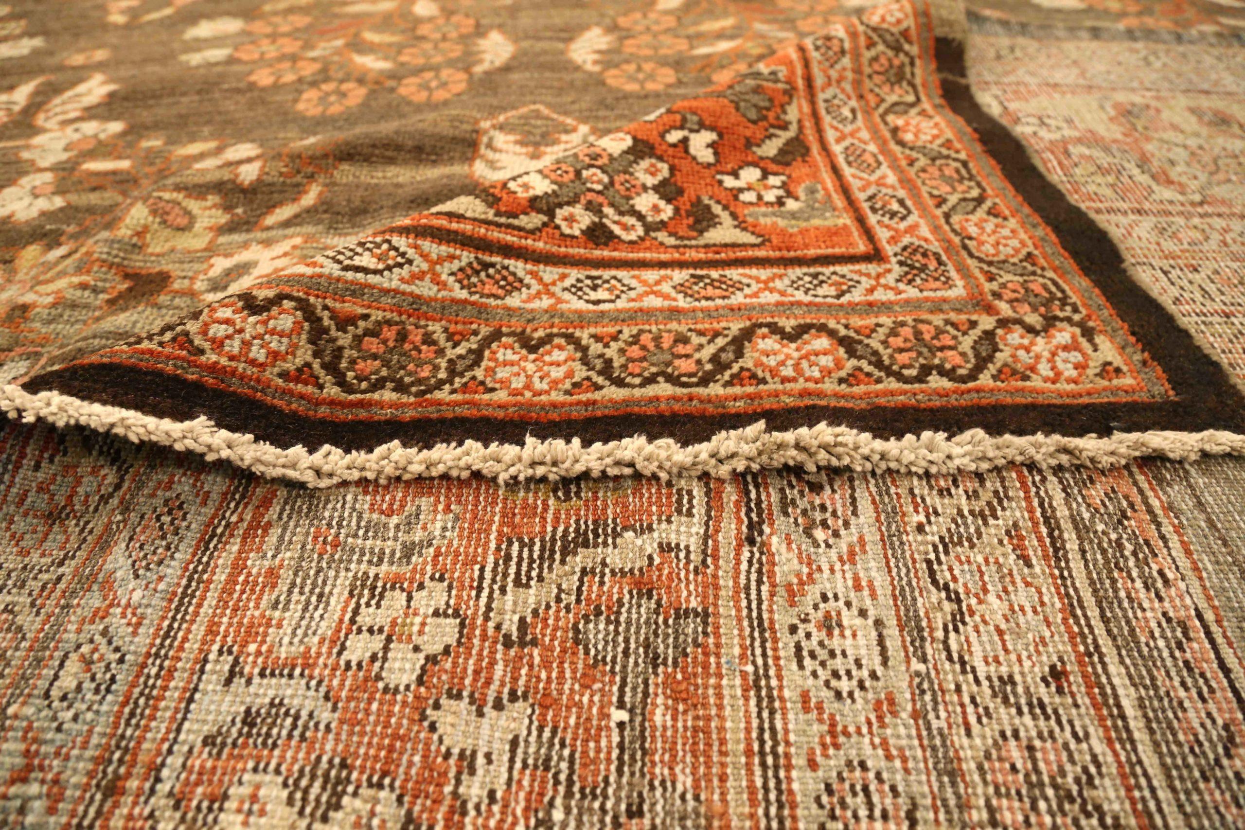 Persische Sultanabad Bereich Teppiche CIRCA 1910 - Wolle Brown Elfenbein Rot 73700 im Zustand „Hervorragend“ im Angebot in Dallas, TX