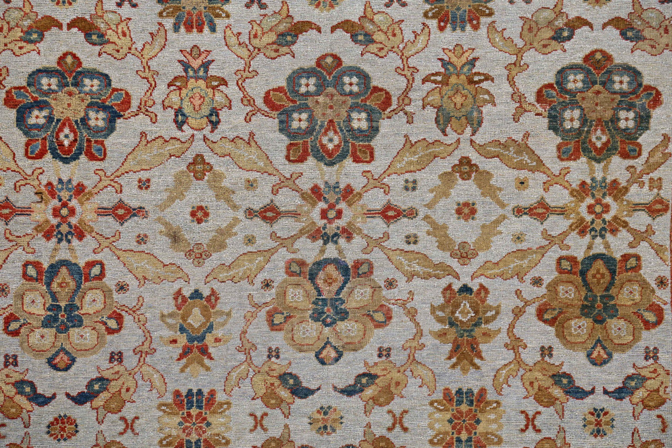 Persische Sultanabad-Teppiche Circa 1910 - Wolle Elfenbeinrot Design - 91476 im Zustand „Hervorragend“ im Angebot in Dallas, TX