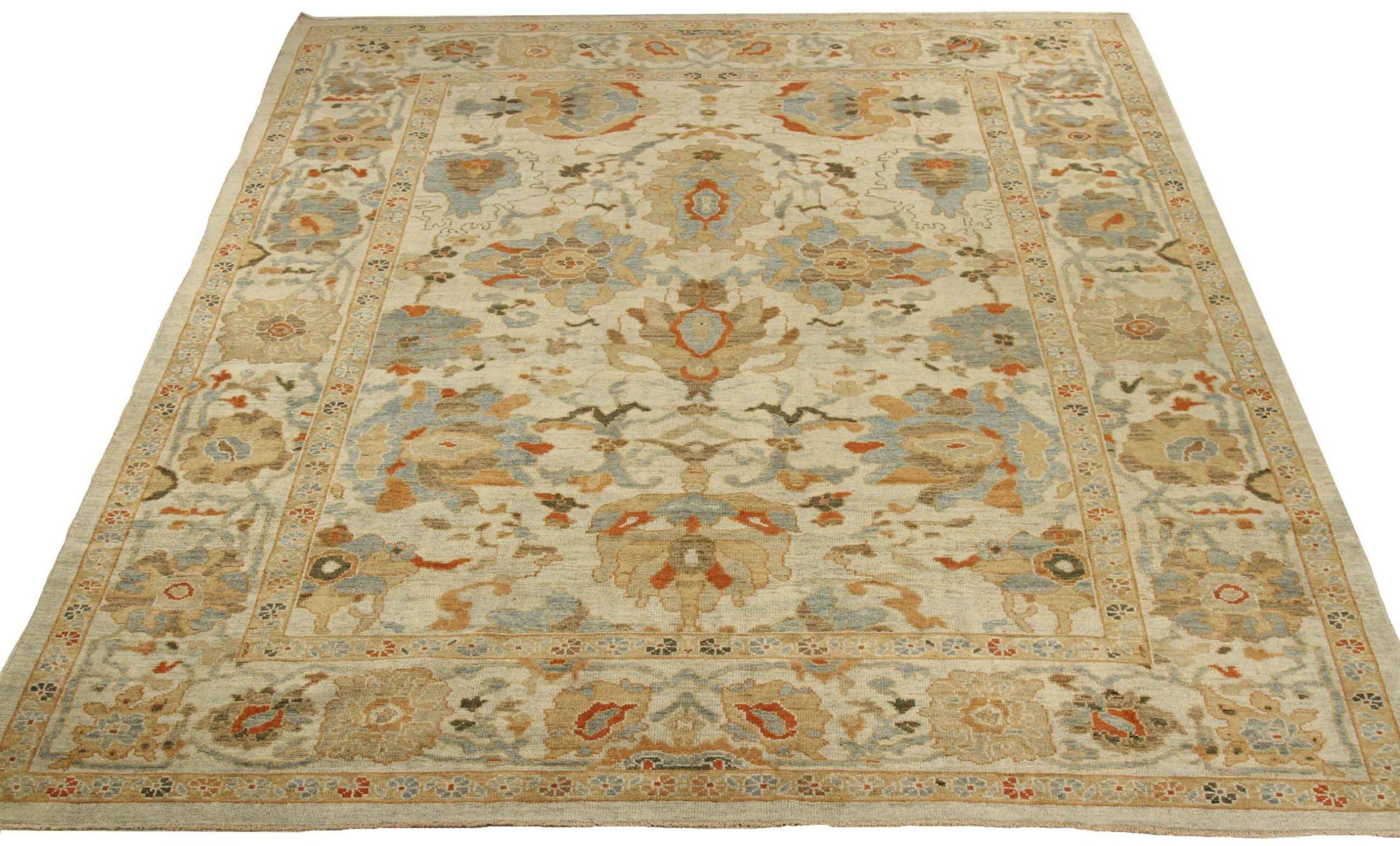 Découvrez l'élégance des tapis persans Sultanabad de Circa 1990. Conçu avec une attention méticuleuse aux détails, ce design exclusif est parfait pour mettre en valeur votre espace.