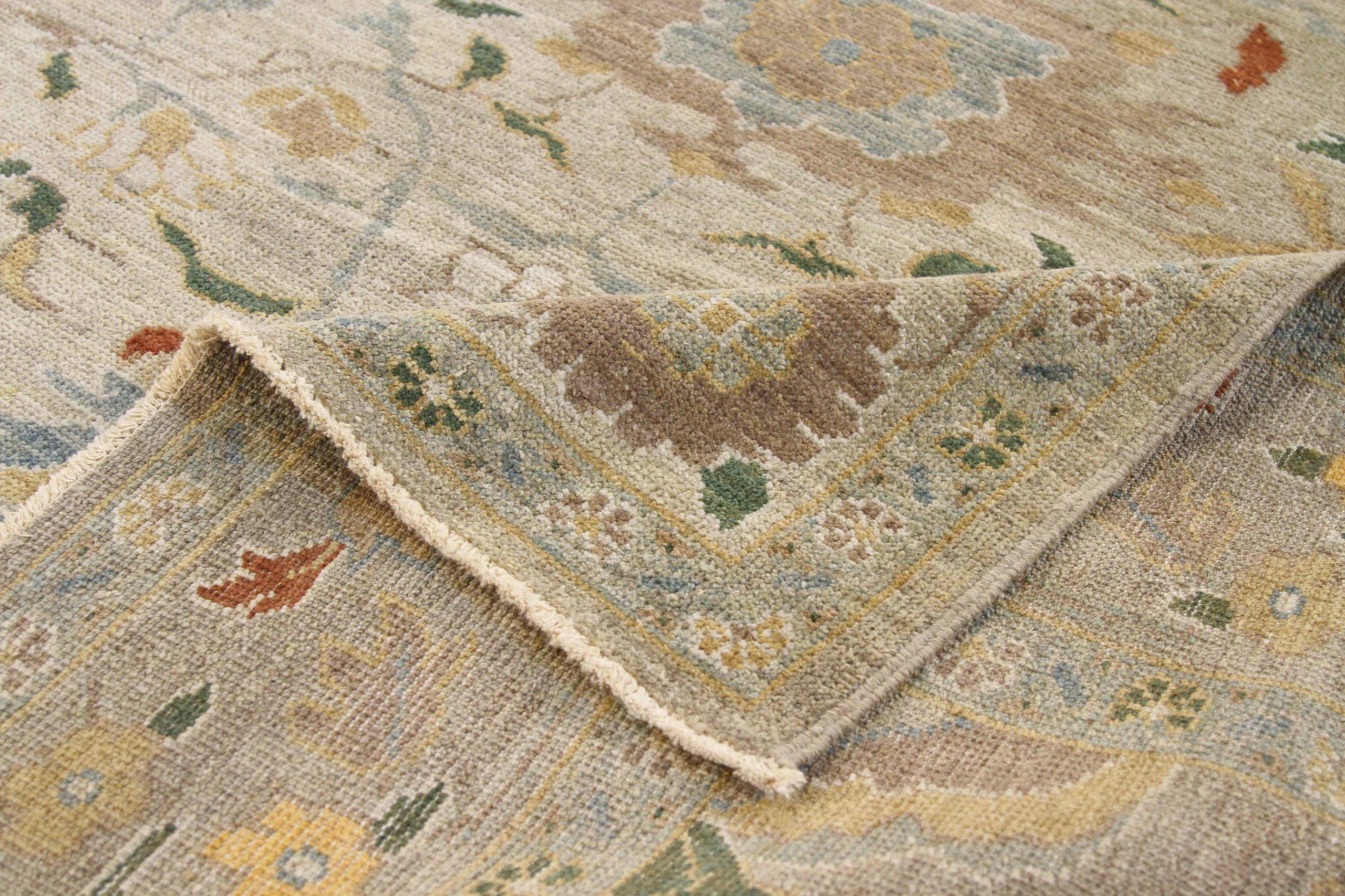 Tapis persans de Sultanabad vers 1990 - 68190 Excellent état - En vente à Dallas, TX