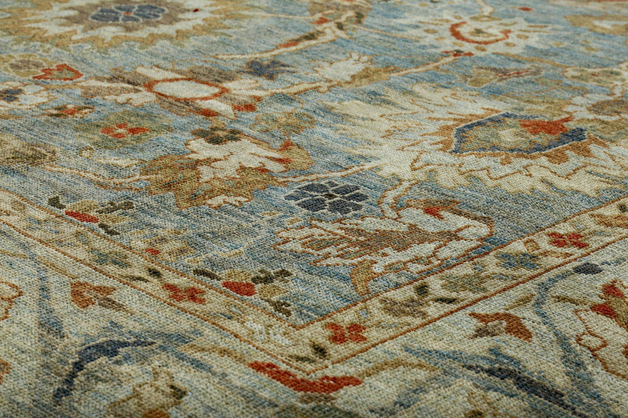 Persische Sultanabad Teppiche Circa 1990 - Wolle Braun Grau Elfenbein Design - 89125 (Asiatisch) im Angebot
