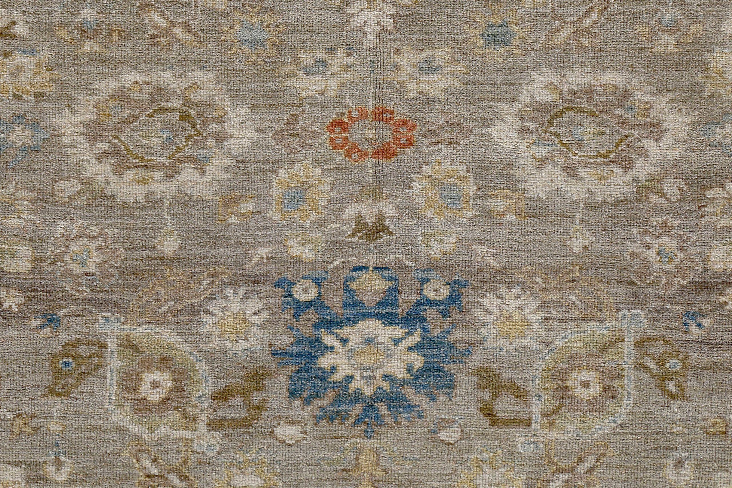 Asiatico Tappeti persiani Sultanabad Rugs Circa 1990 - Lana Marrone Avorio Design - 89253 in vendita