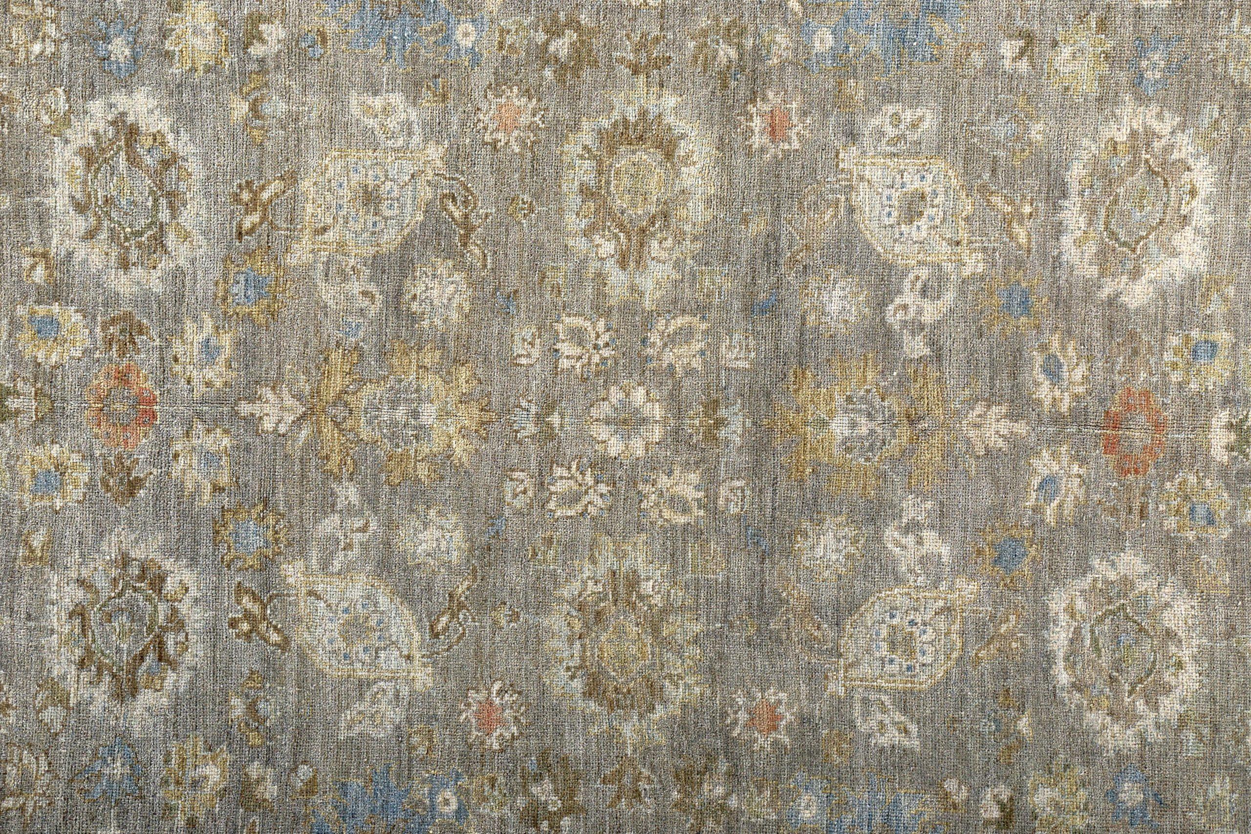Asiatico Tappeti persiani Sultanabad Rugs Circa 1990 - Lana Marrone Avorio Design - 89483 in vendita