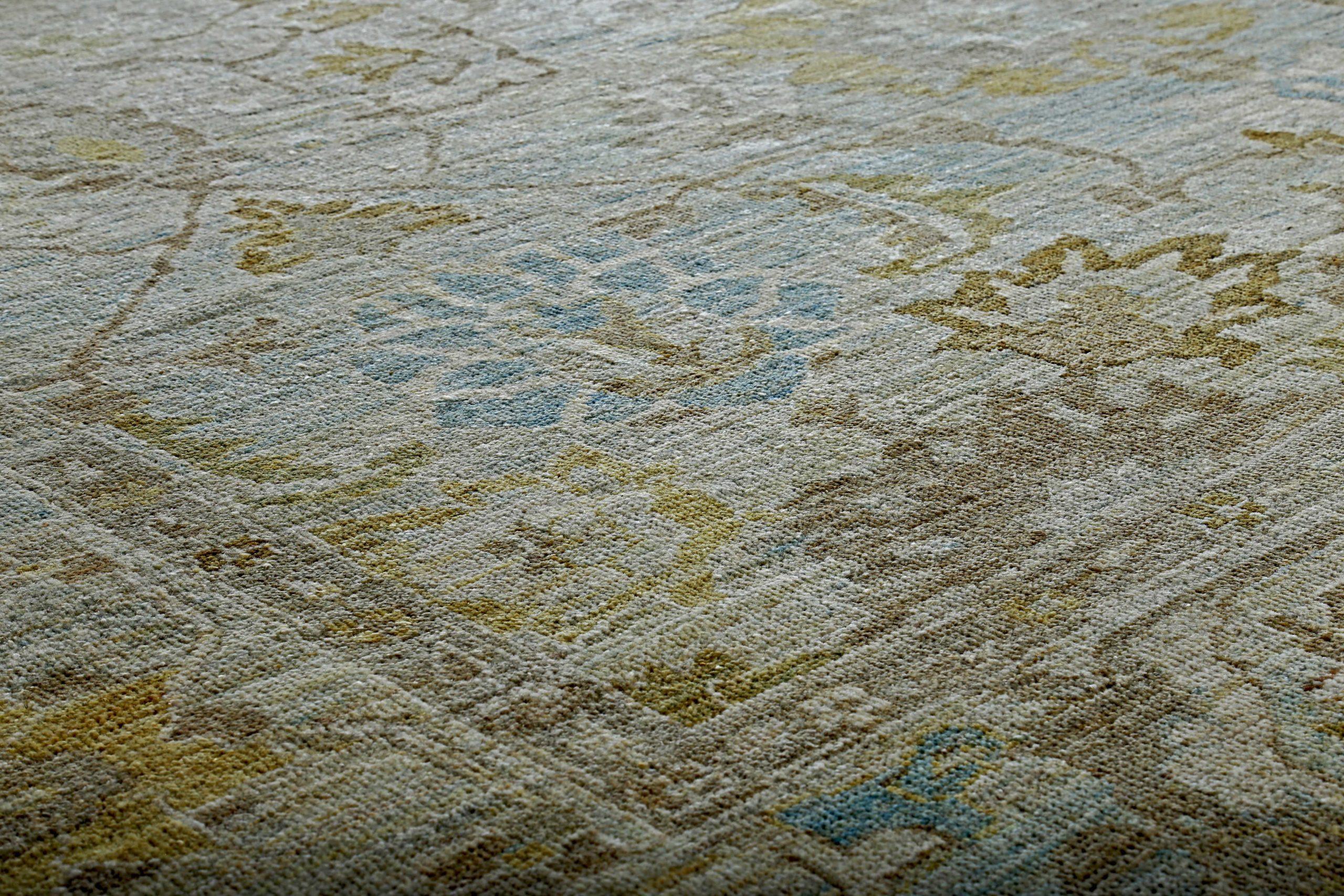Alfombras Persas Sultanabad Rugs Circa 1990 - Lana Marrón Marfil Amarillo Design - 89149 Asiático en venta