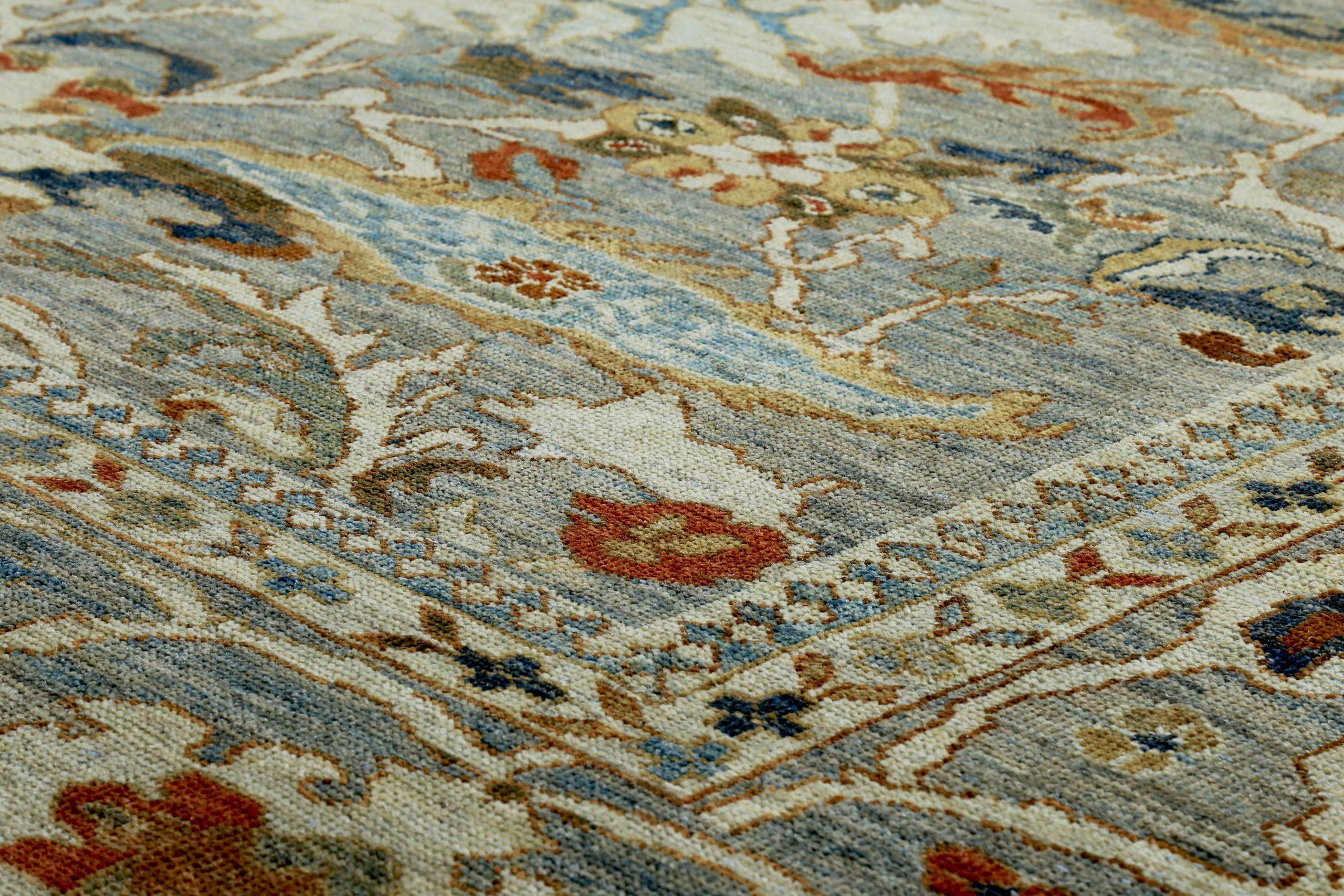 Persische Sultanabad-Teppiche Circa 1990 - Wolle Grau Elfenbein Design - 89090 (Asiatisch) im Angebot