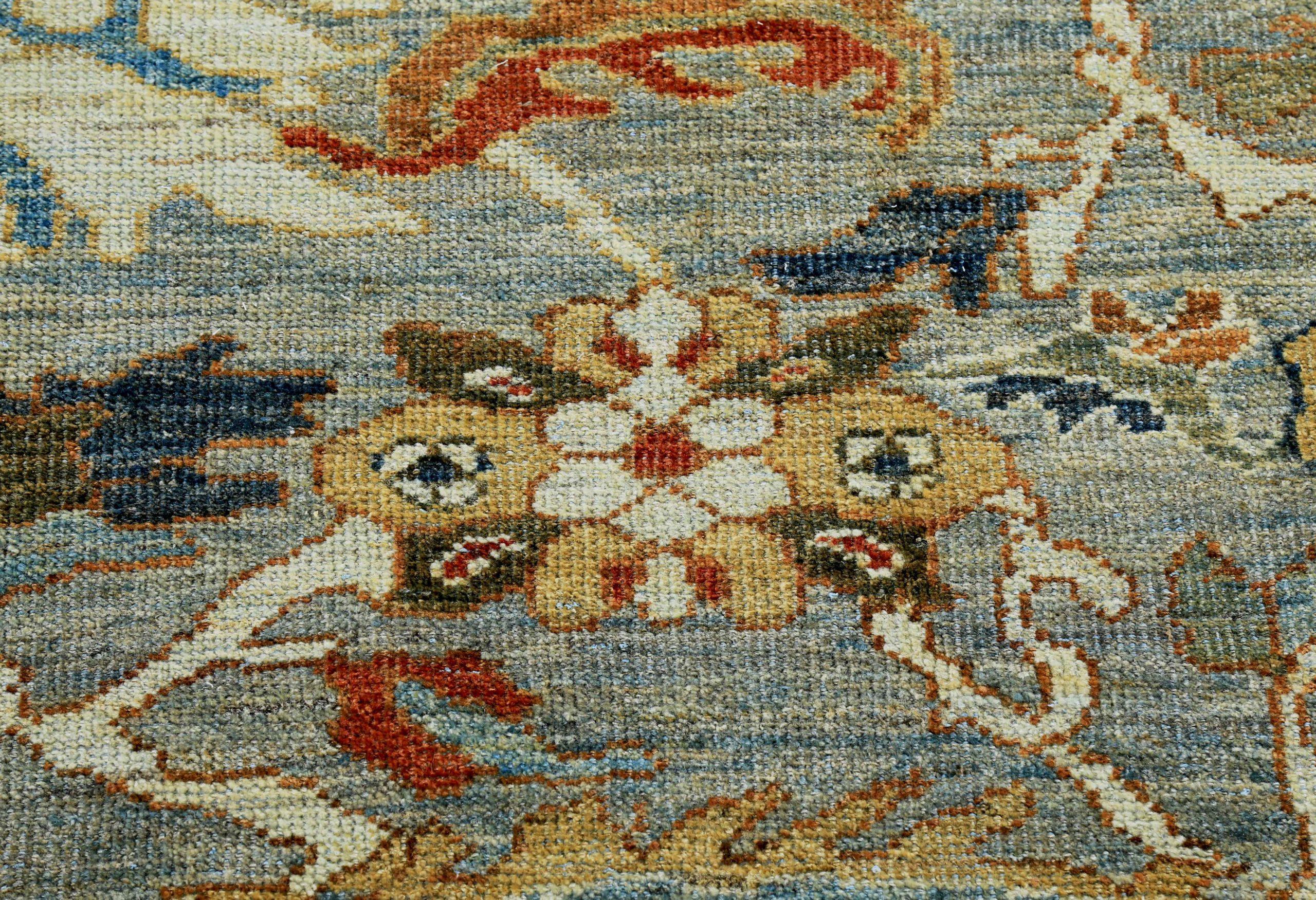 Persische Sultanabad-Teppiche Circa 1990 - Wolle Grau Elfenbein Design - 89090 (20. Jahrhundert) im Angebot