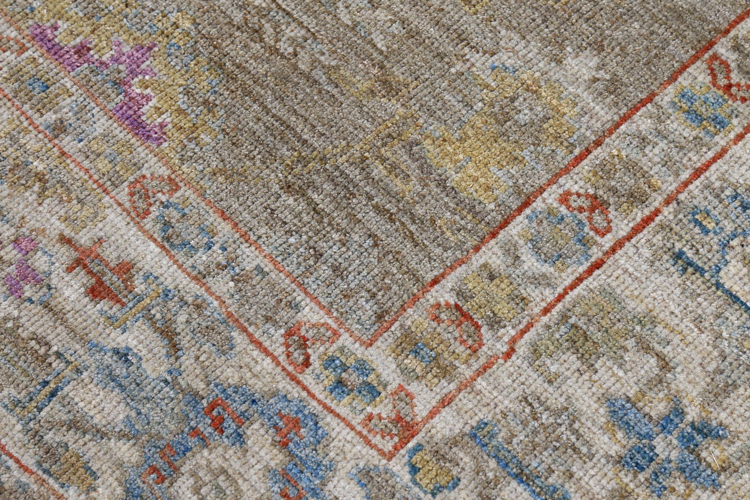 Persische Sultanabad-Teppiche Circa 1990 - Wolle Grau Elfenbein Purpel Design - 89434 (20. Jahrhundert) im Angebot