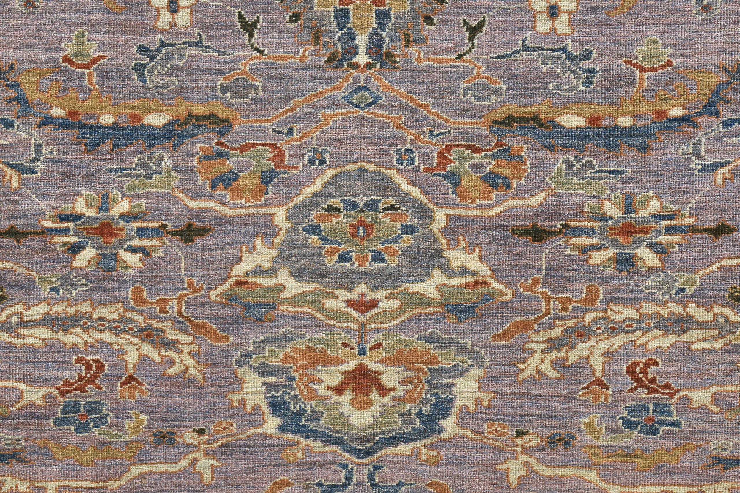 Persische Sultanabad-Teppiche Circa 1990 - Wolle Elfenbeinfarbenes Reversmuster - 89546 (Asiatisch) im Angebot
