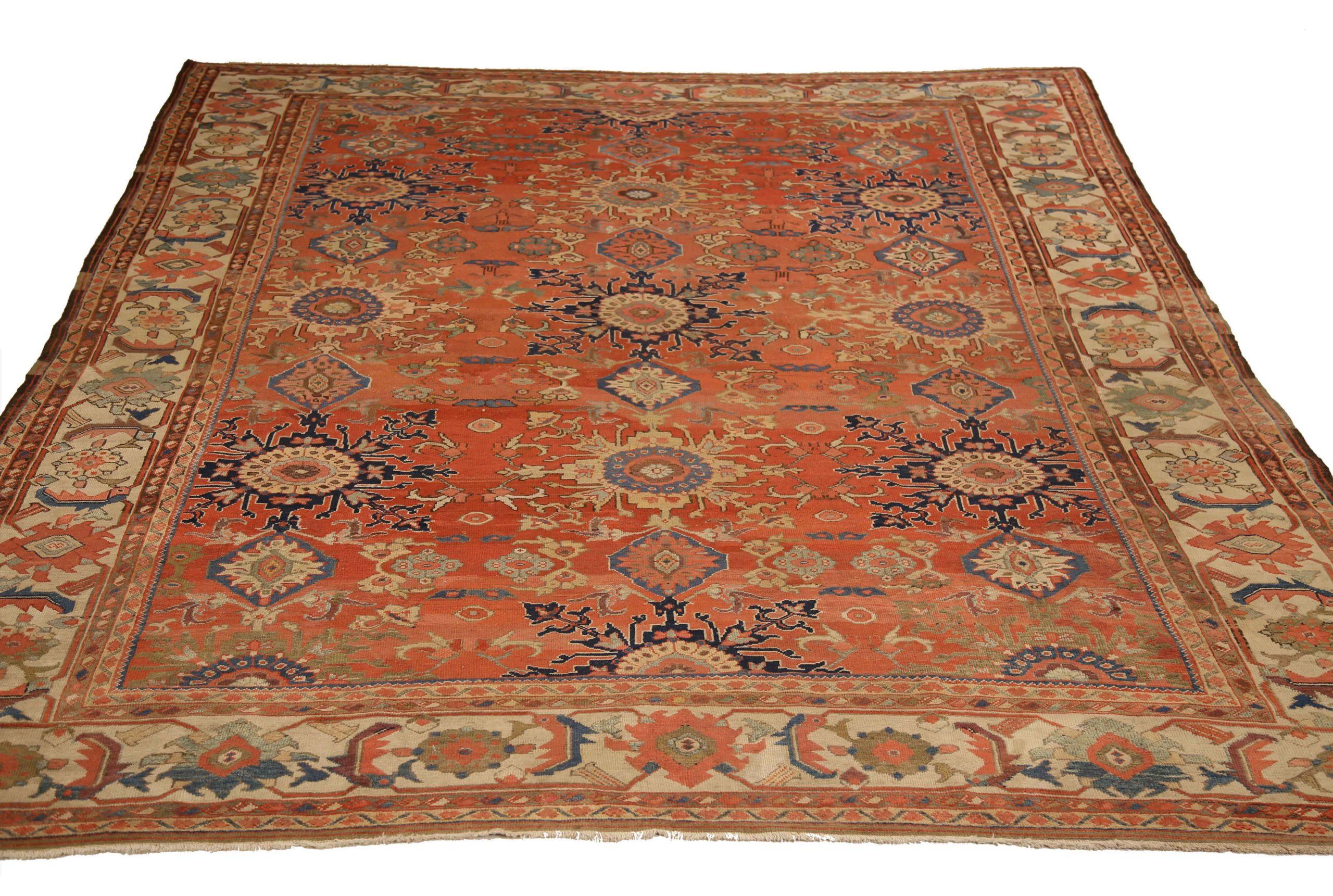 Entdecken Sie die Eleganz des persischen Sultanabad mit seinen Teppichen. Dieses exklusive Design, das mit viel Liebe zum Detail entworfen wurde, ist perfekt, um Ihren Raum zu verschönern.